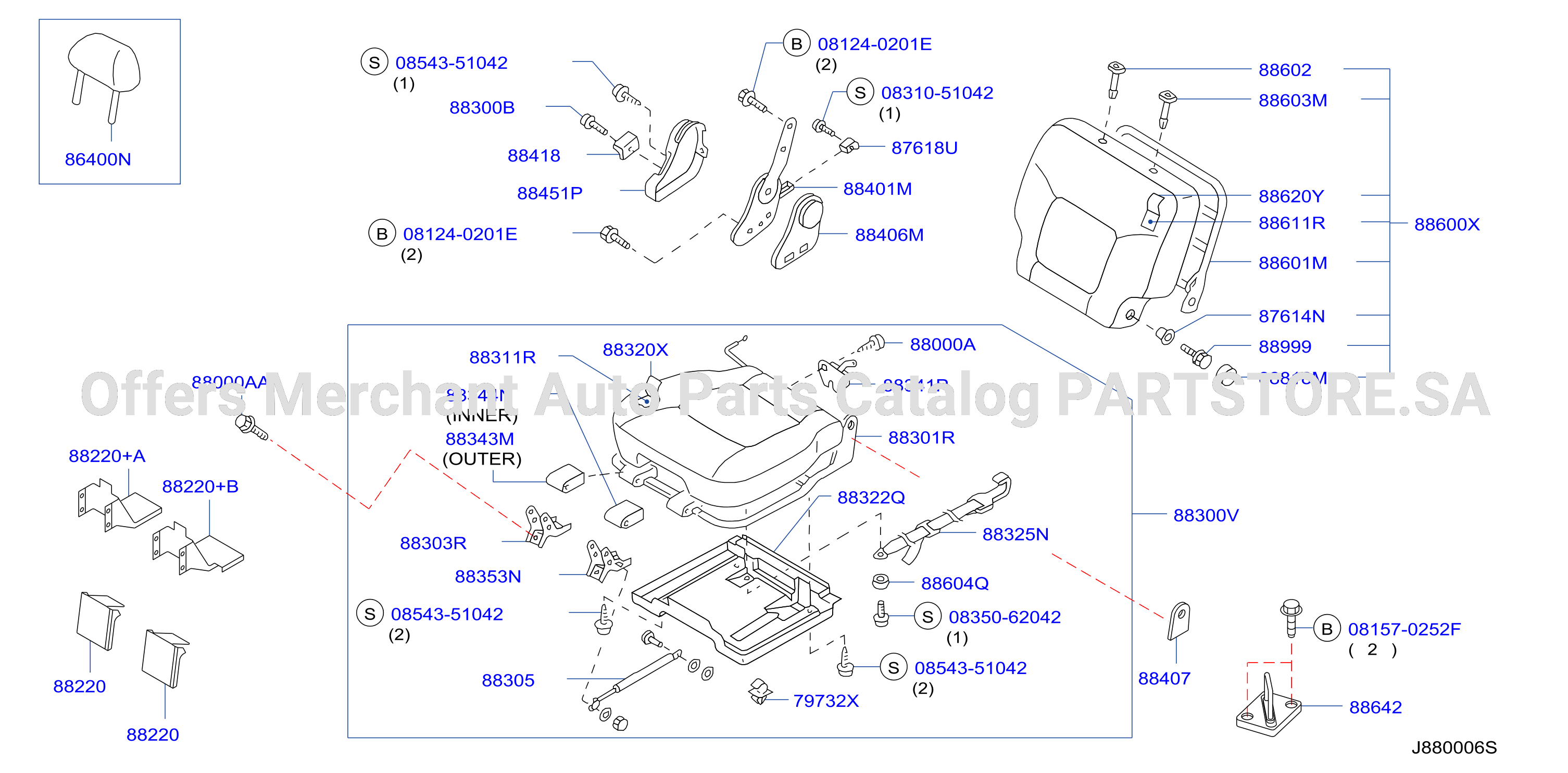 Rear Seat F / Rh W / O Seat Slide W / O Armrest