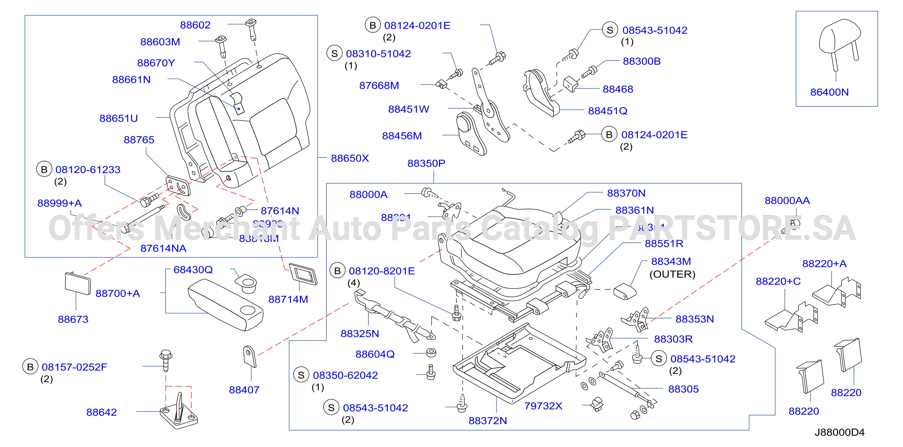Rear Seat F / Lh W / Seat Slide Armrest