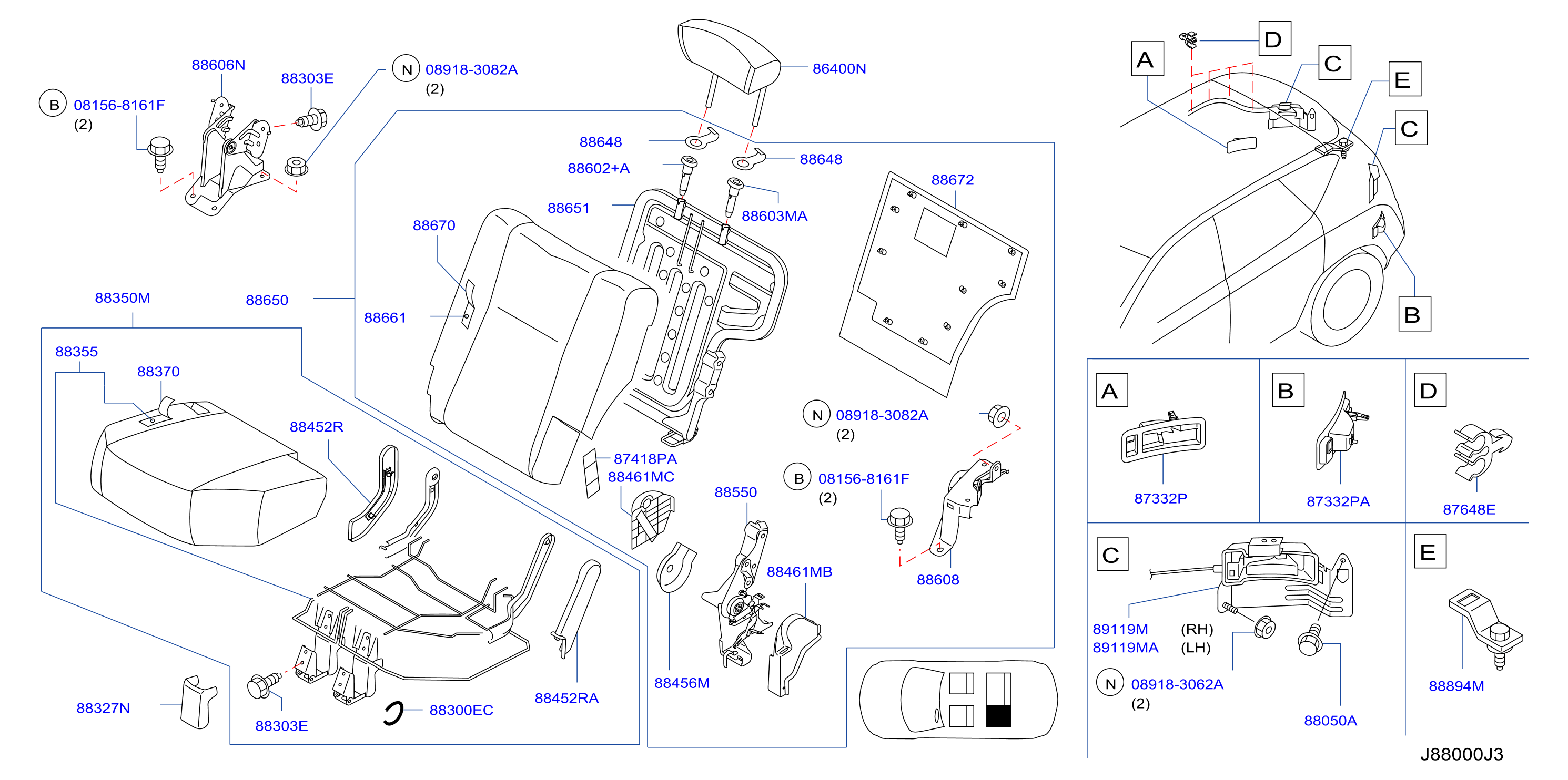 Rear Seat Lh Seat Rr Seat Control