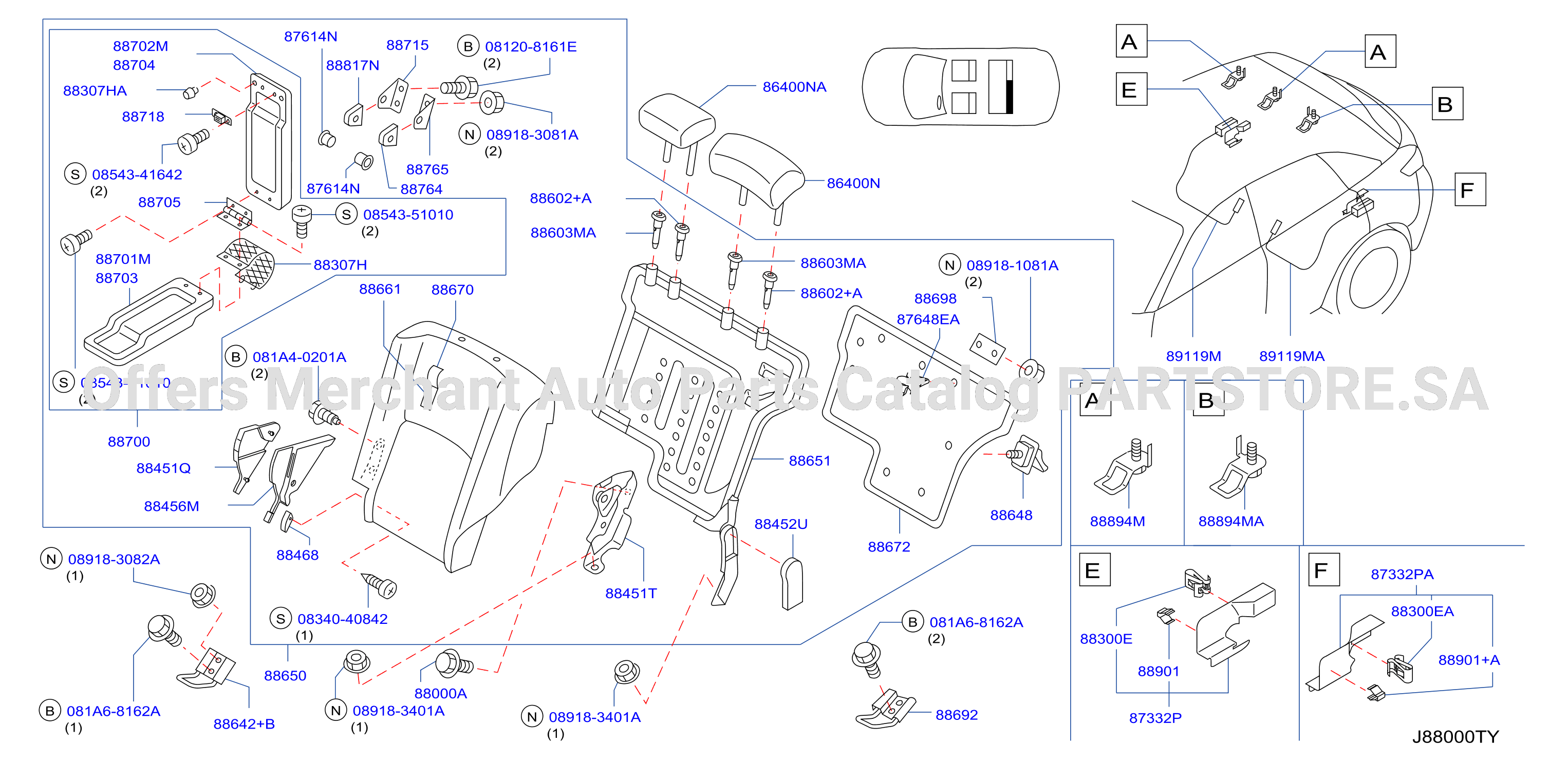 Rear Seat Back Assy