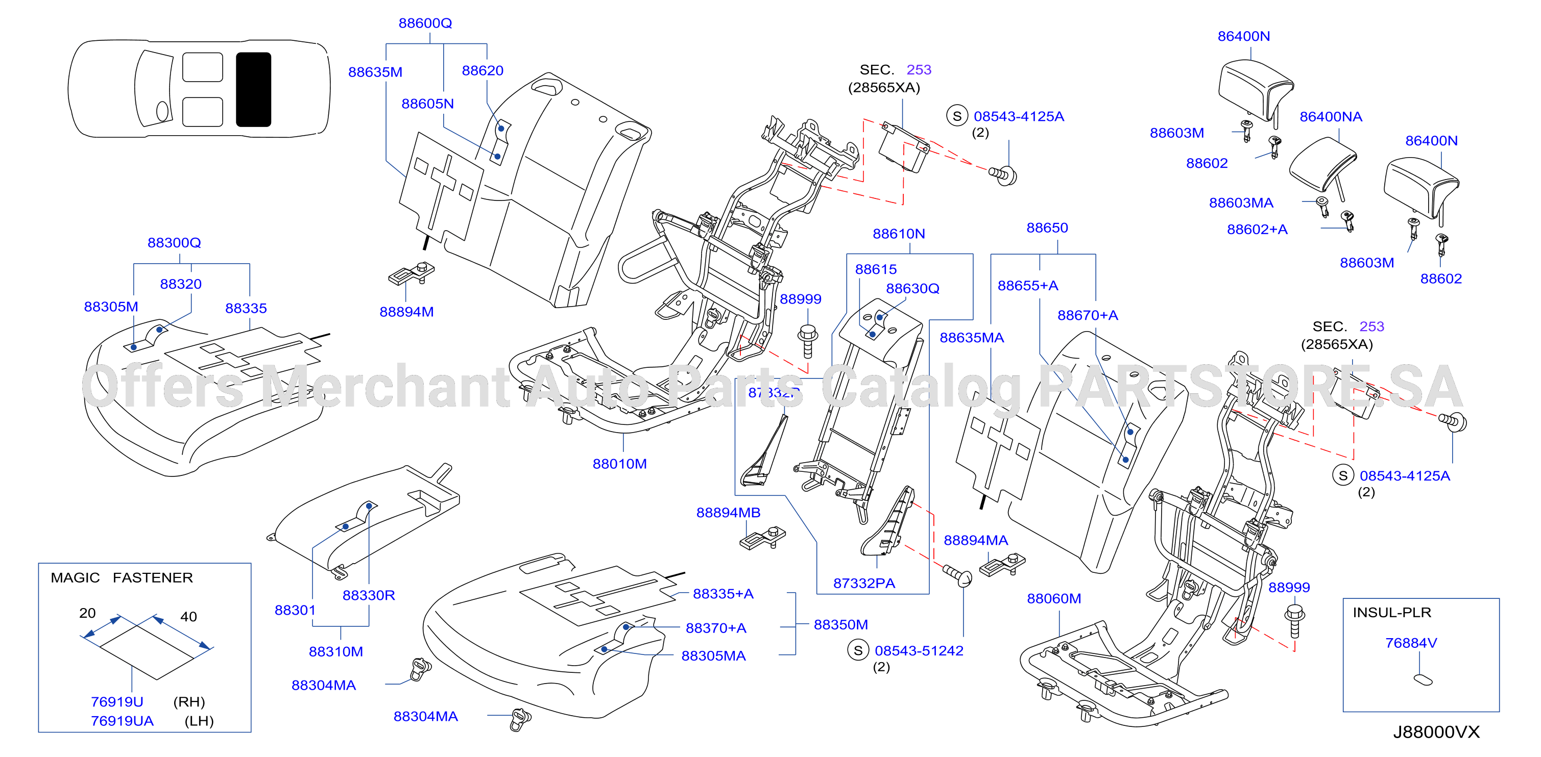 Rear Seat Leather Confort Seat