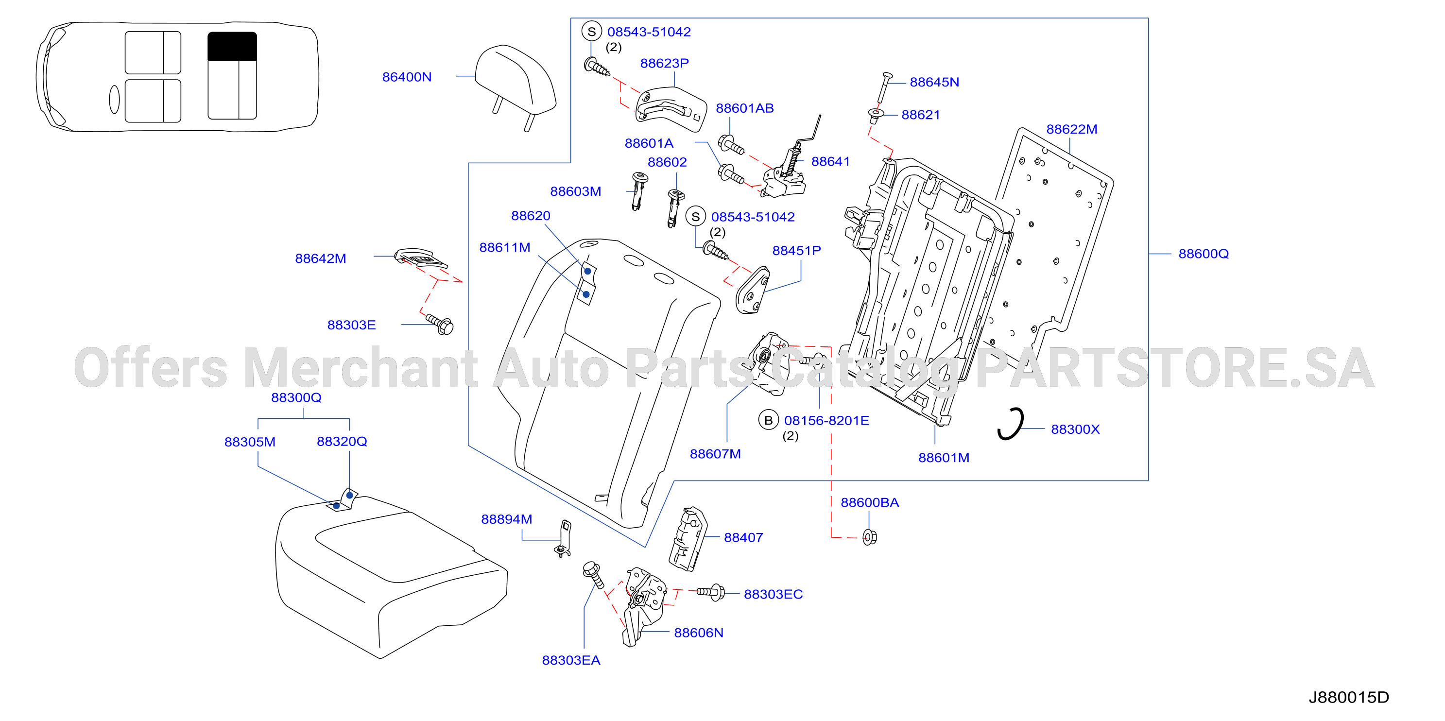 Rear Seat Rh Seat W / Child Anchor