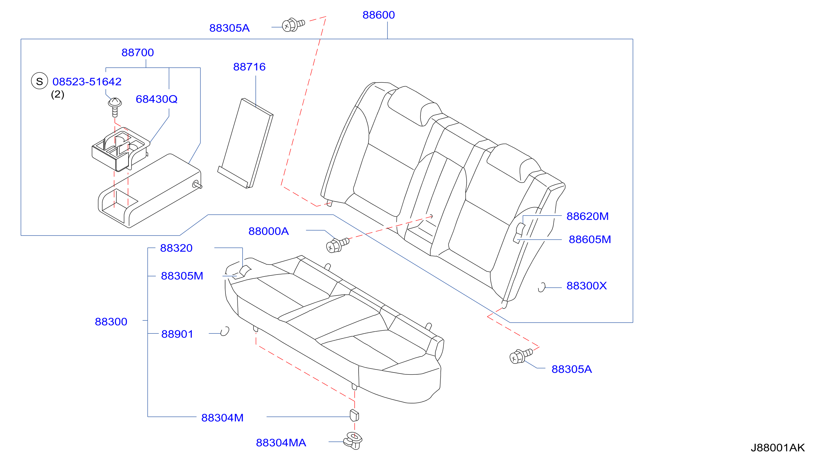 Rear Seat W / Armrest