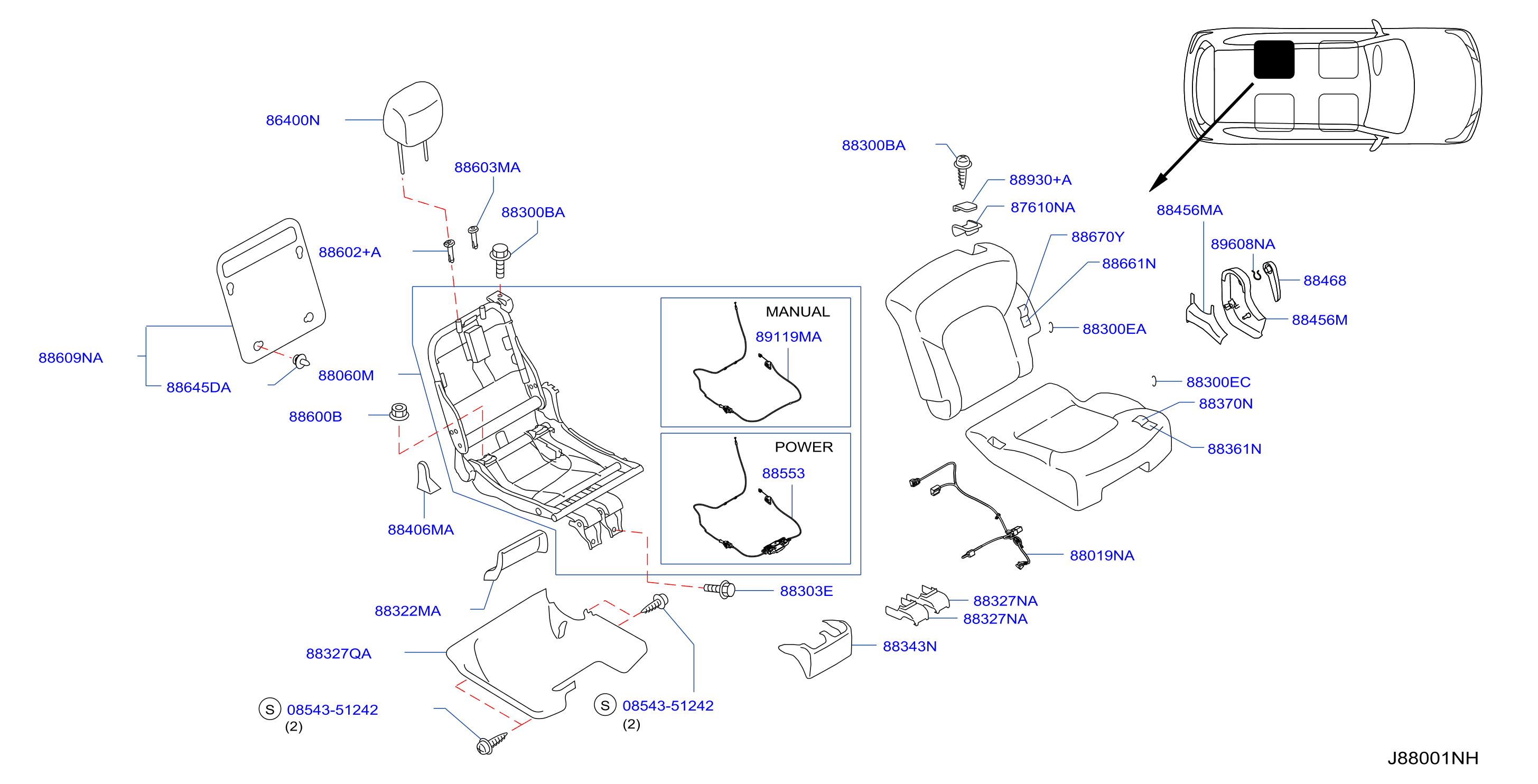 Rear Seat Captain Seat Left