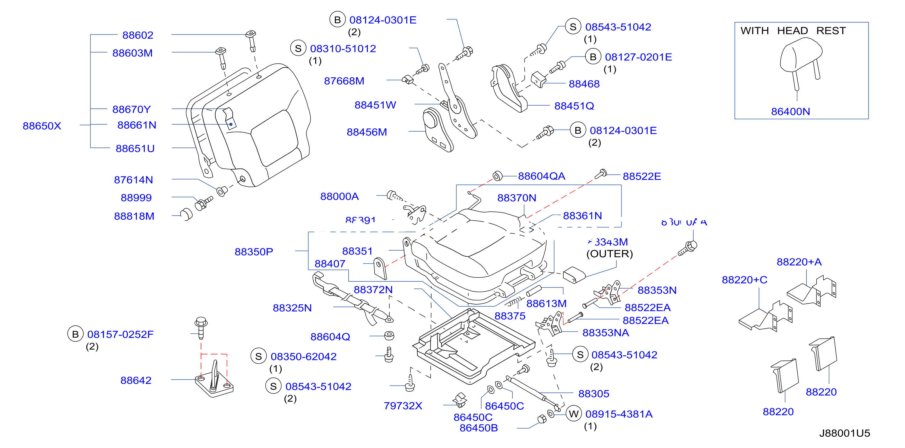 Rear Seat F / Lh W / O Seat Slide W / O Armrest