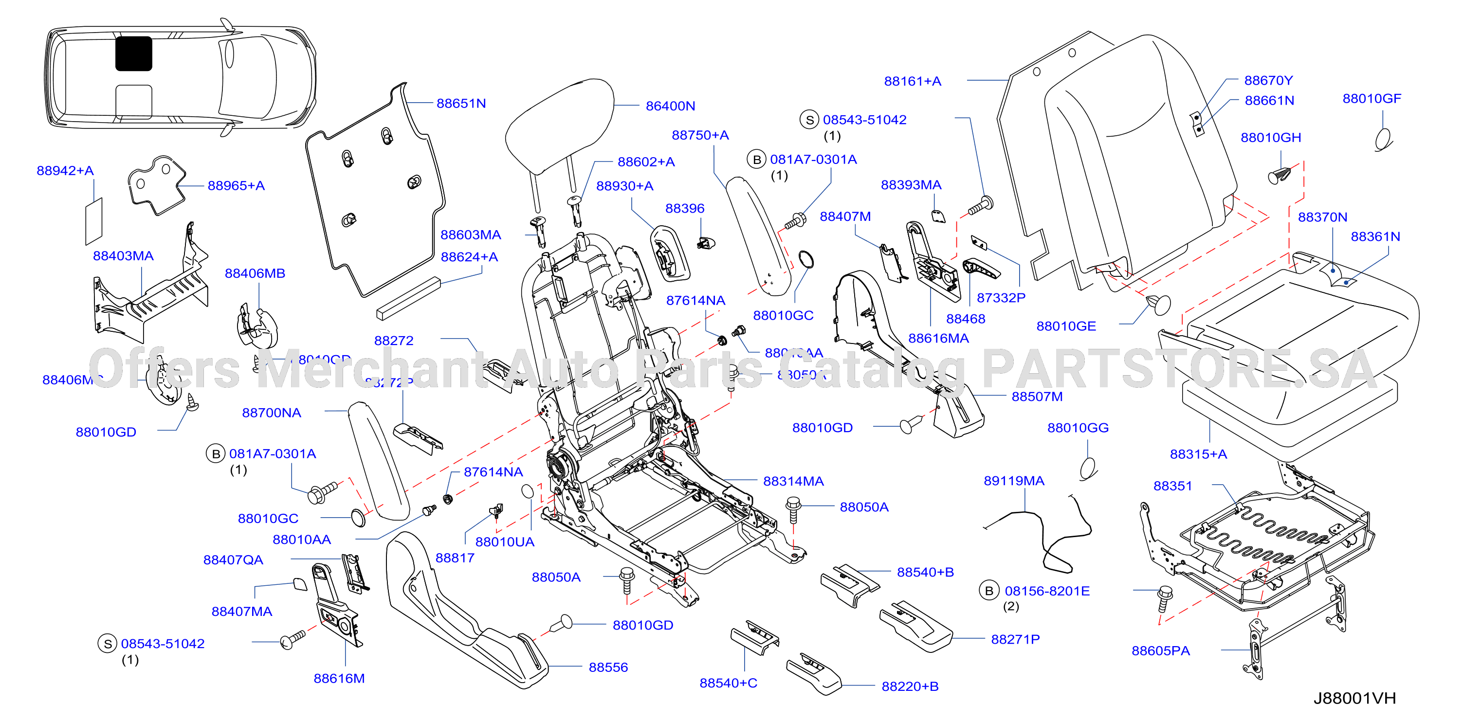 Rear Seat Lh Captain