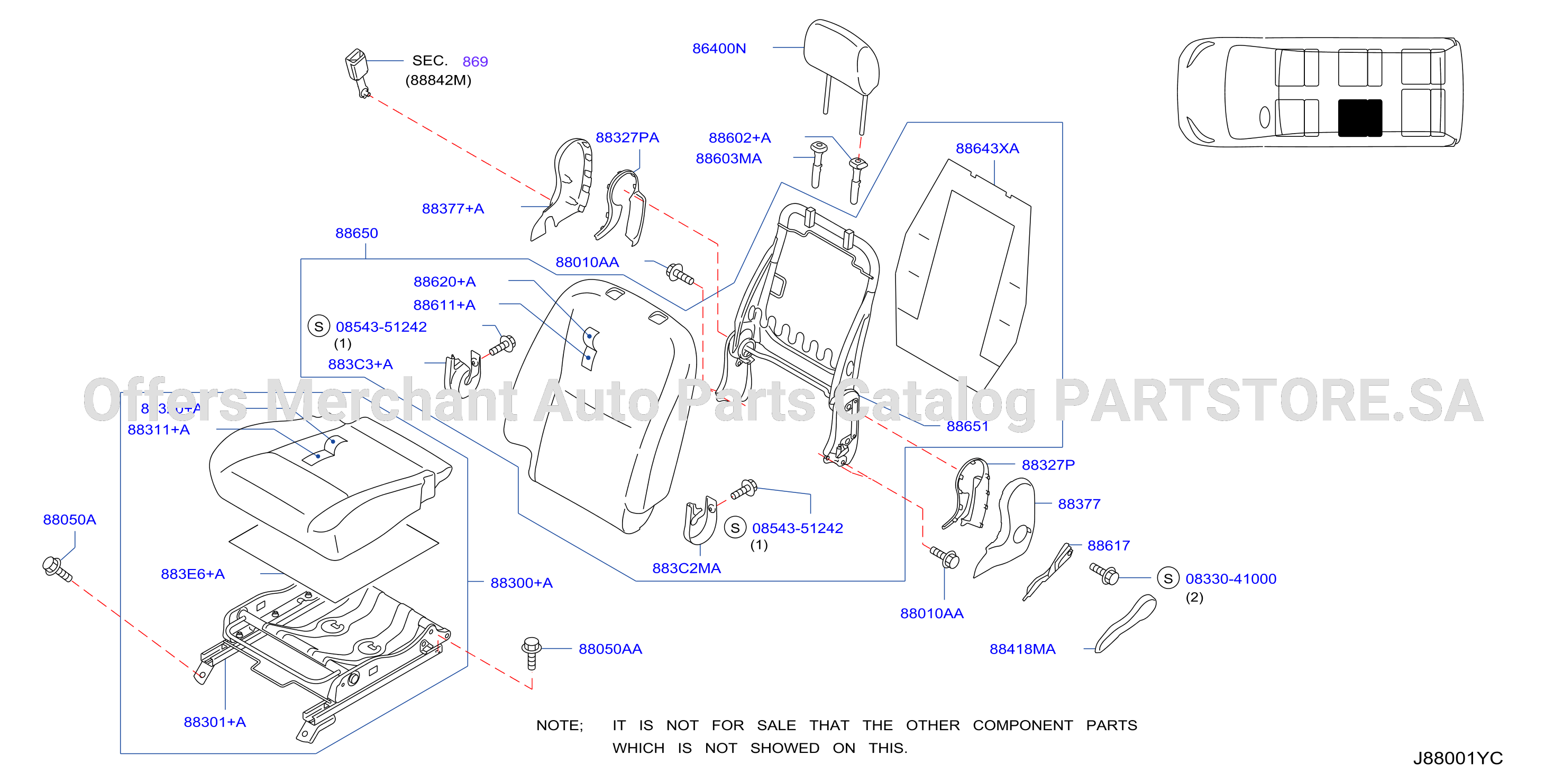 Rear Seat 223 2Nd Seat Lh
