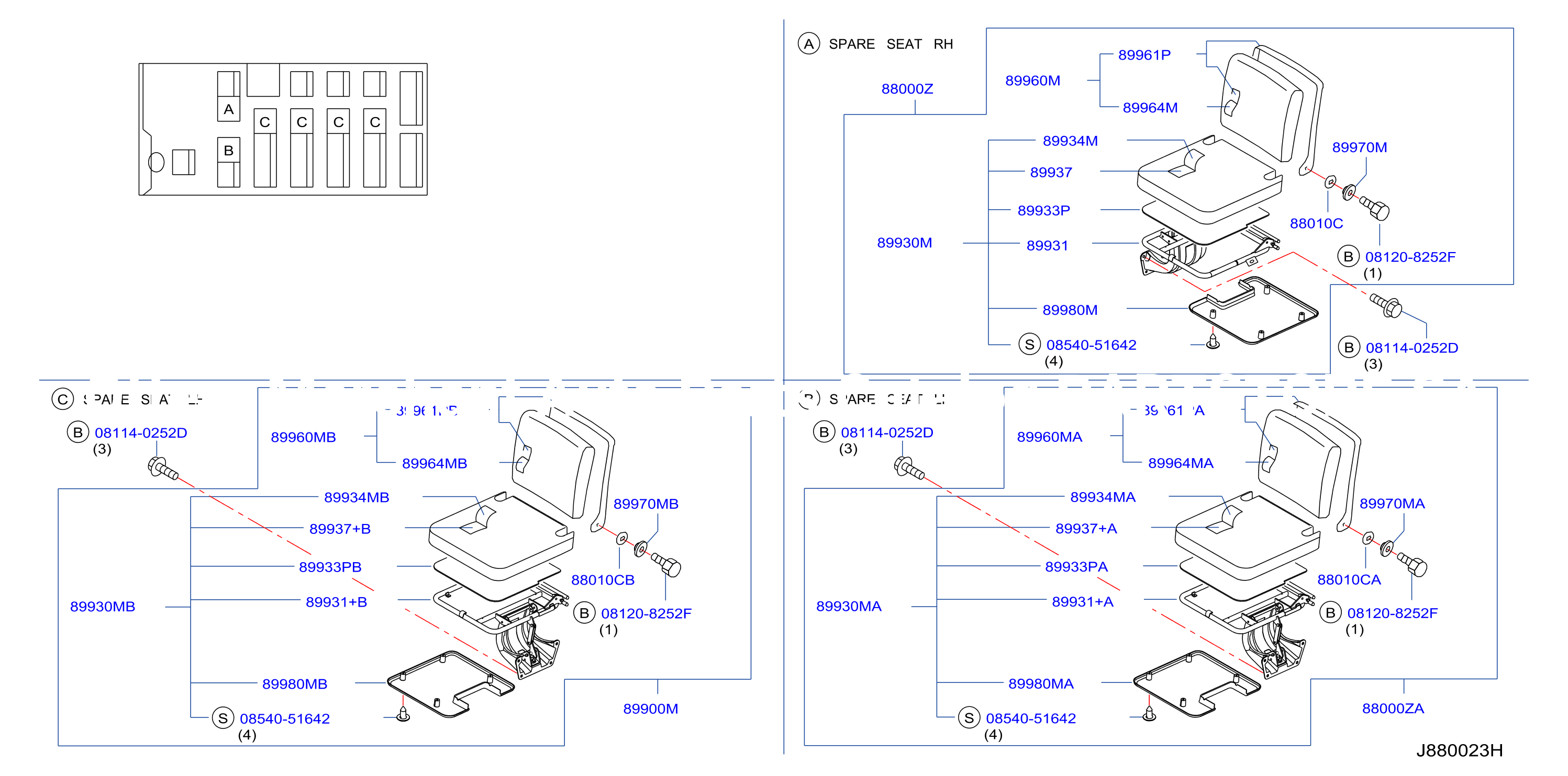 Rear Seat Spare Strrm