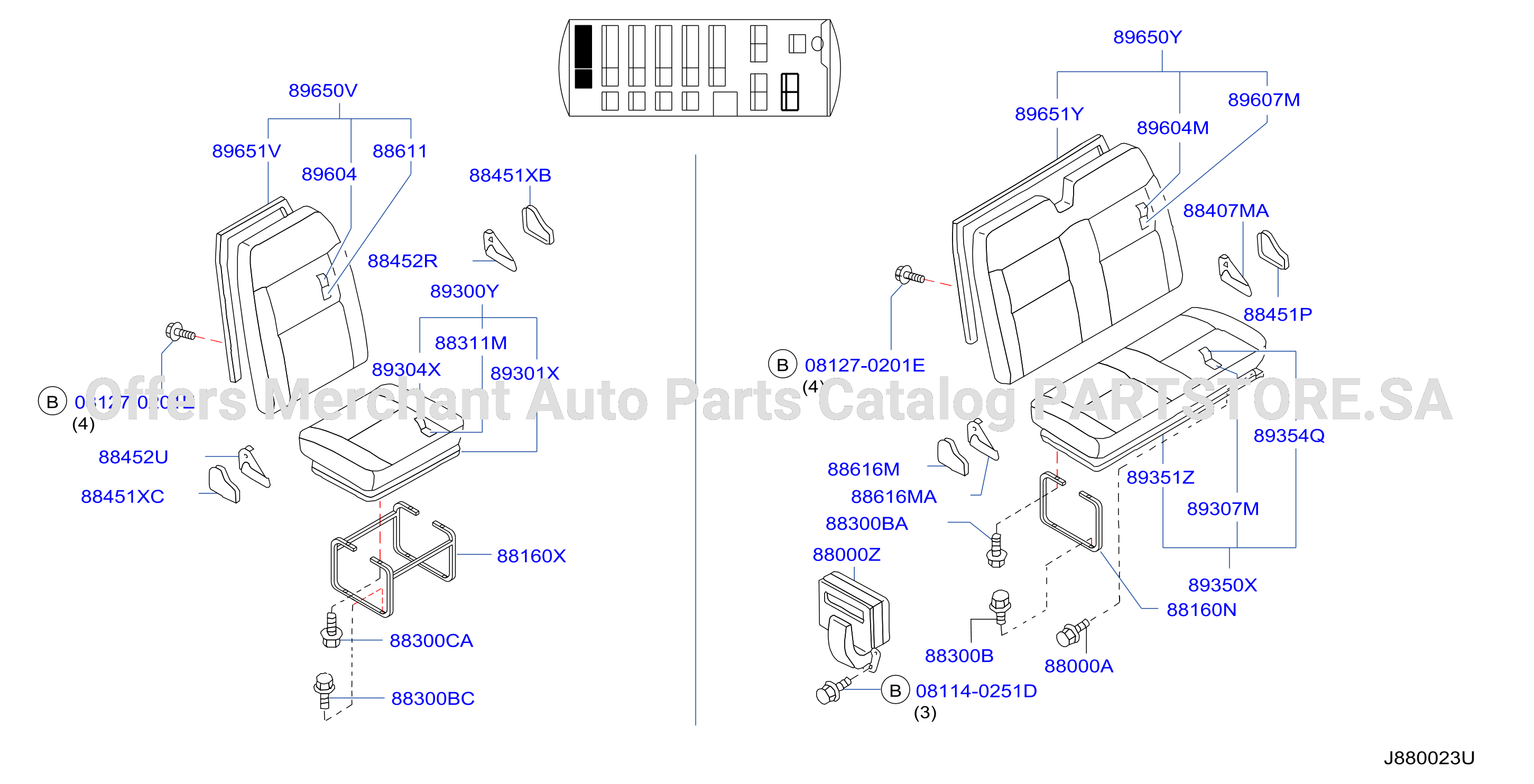 Rear Seat End Seat