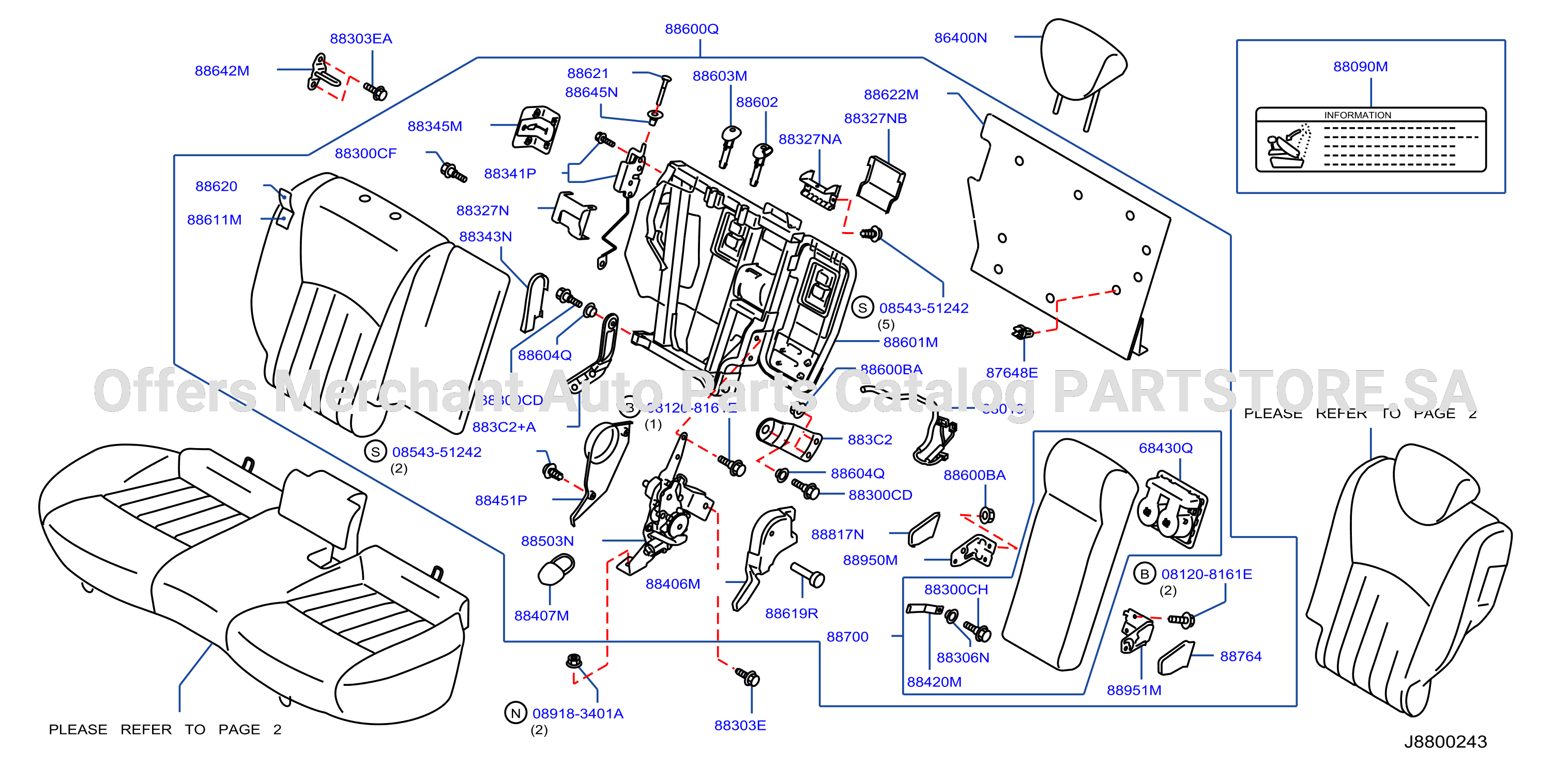 Rear Seat Seat Back Rh