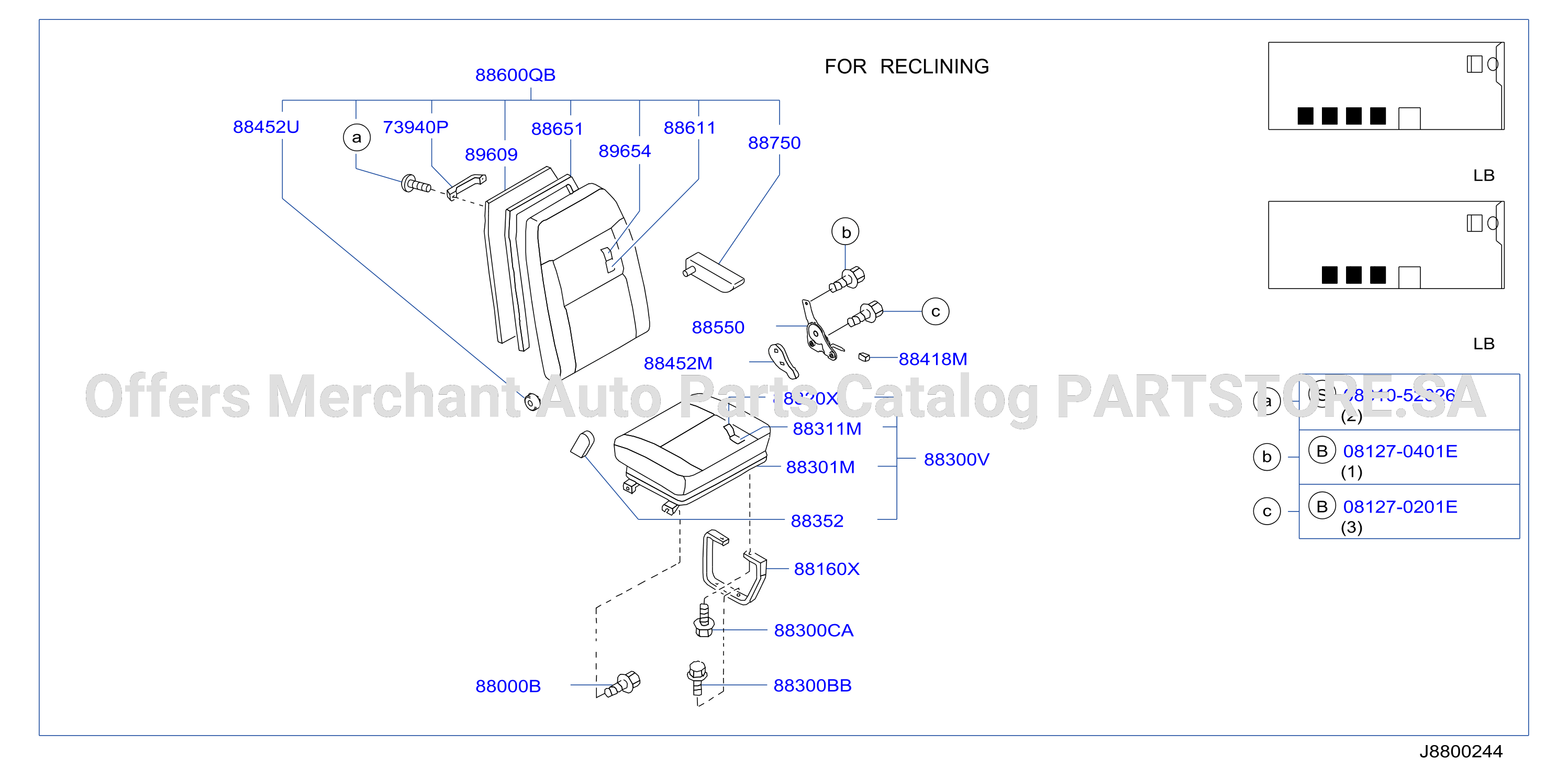 Rear Seat Single Seat