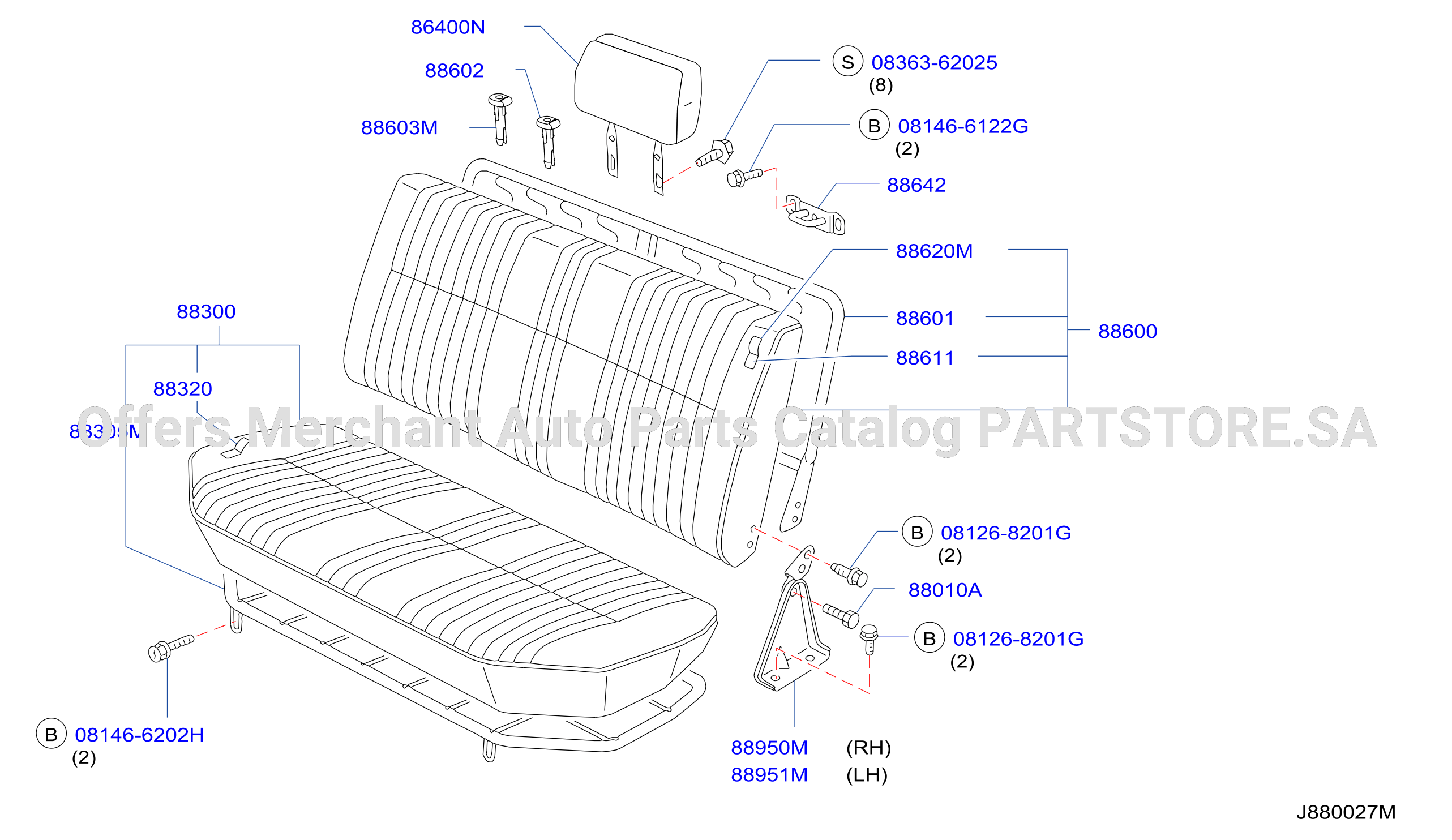 Rear Seat D / C Mid Hi