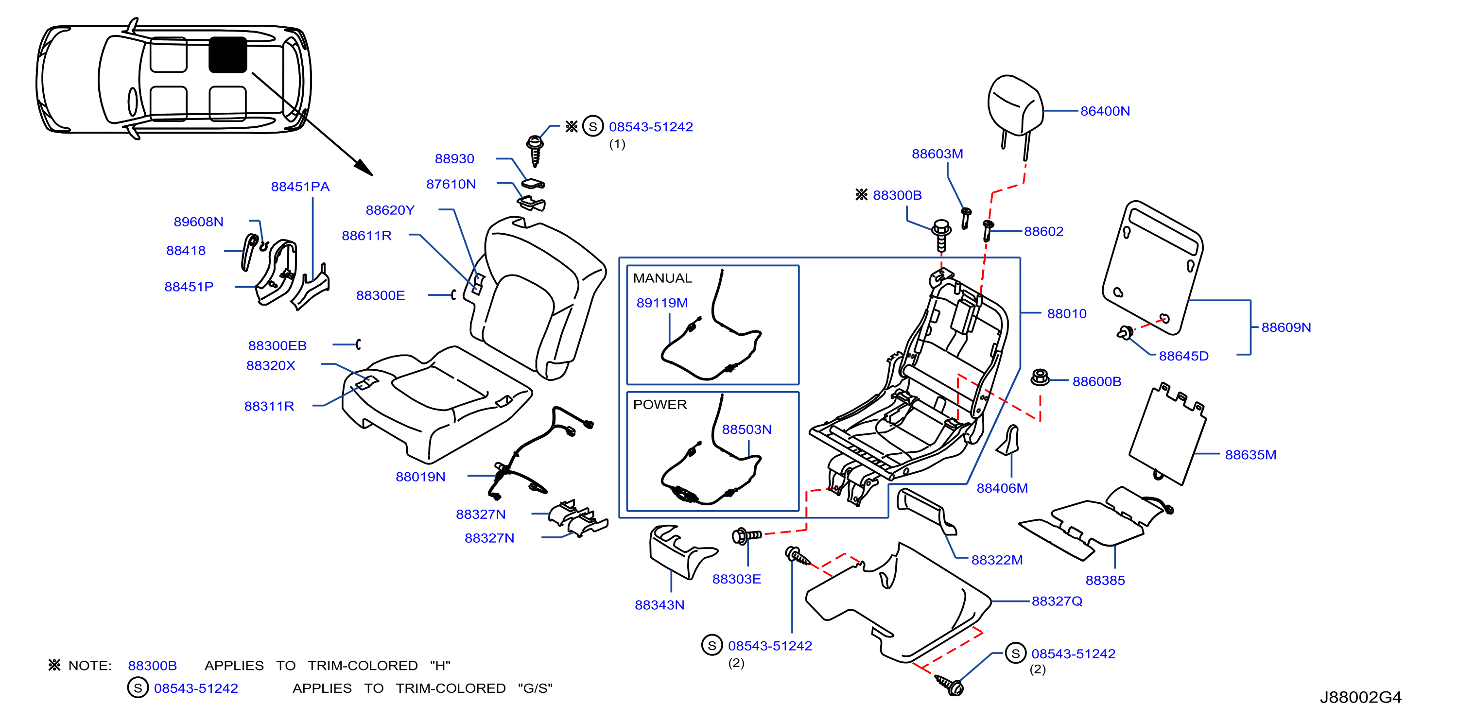 Rear Seat Captain Seat Right