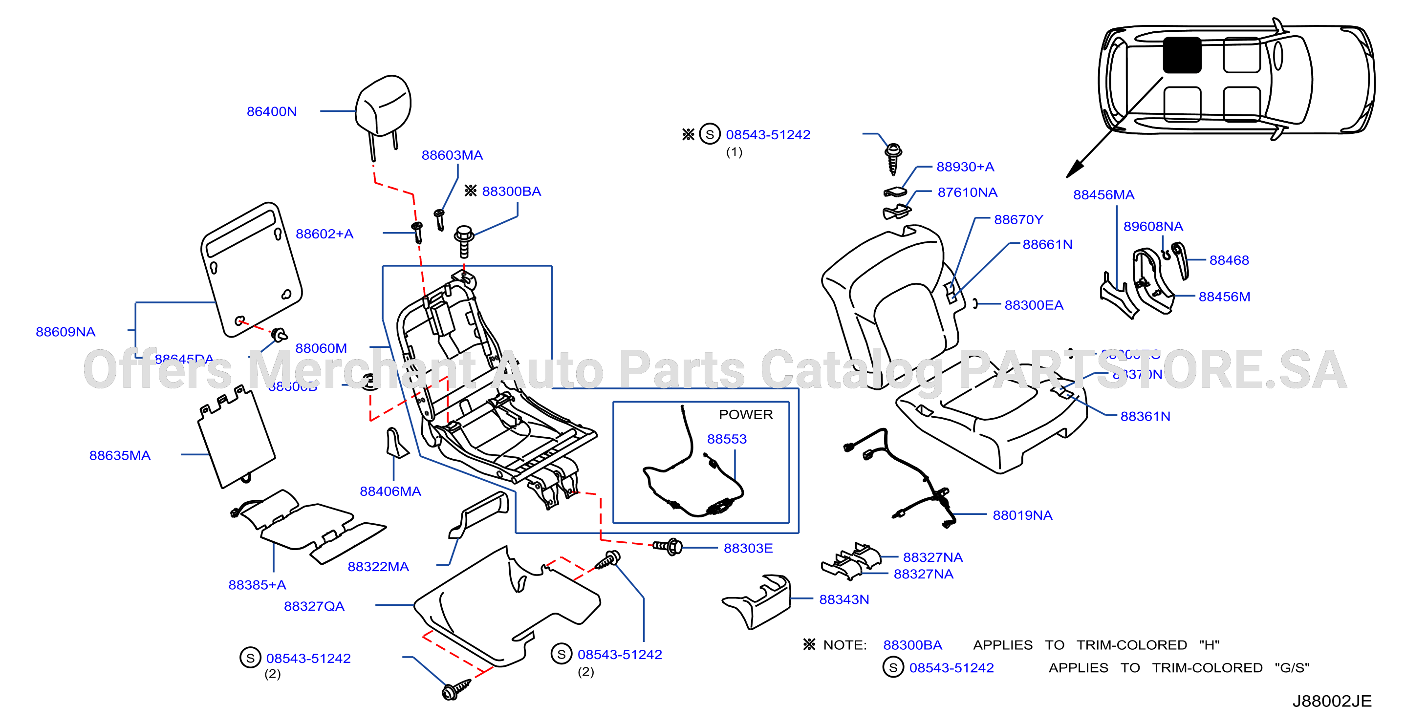 Rear Seat Captain Seat Left