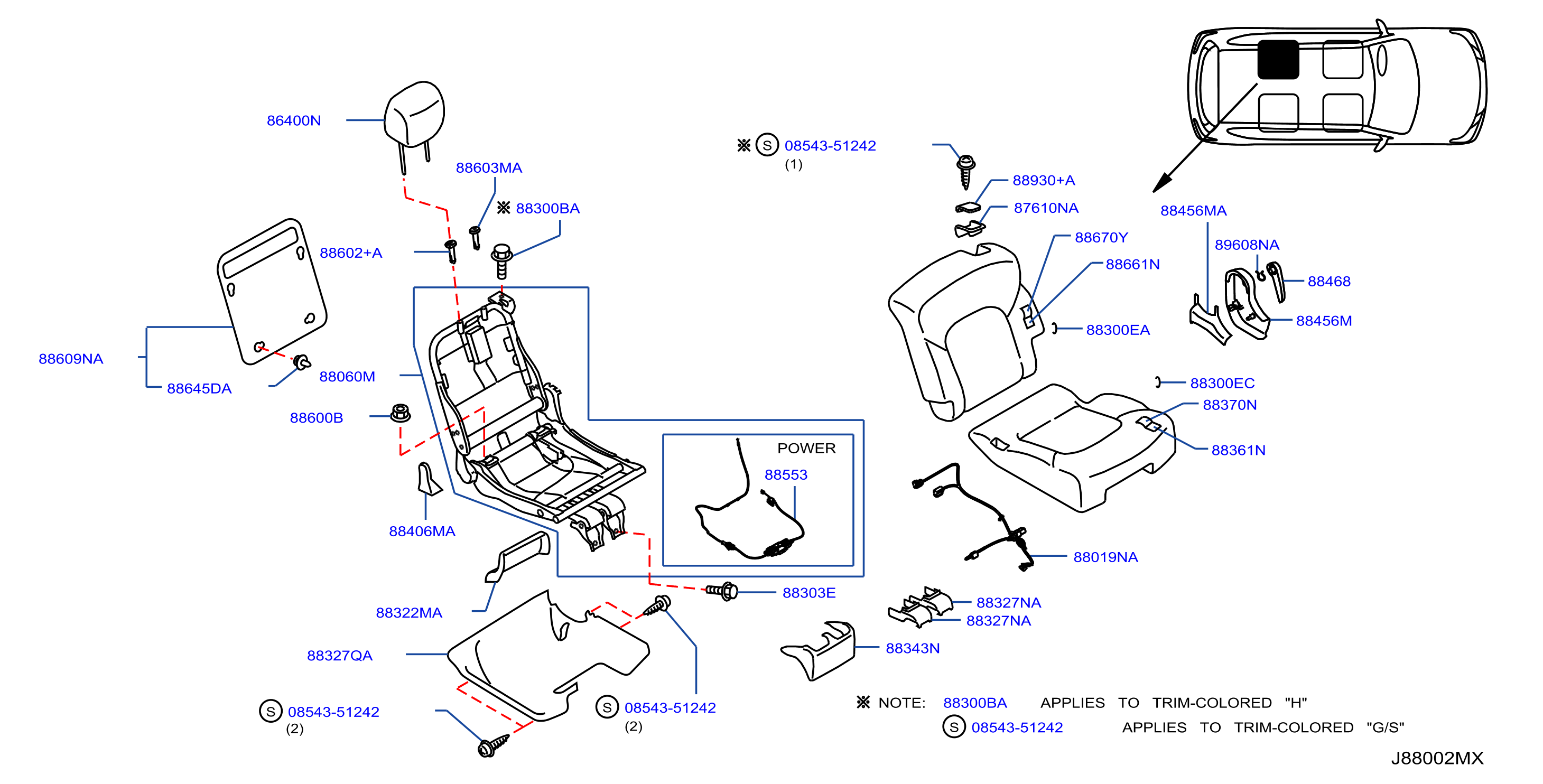 Rear Seat Captain Seat Left