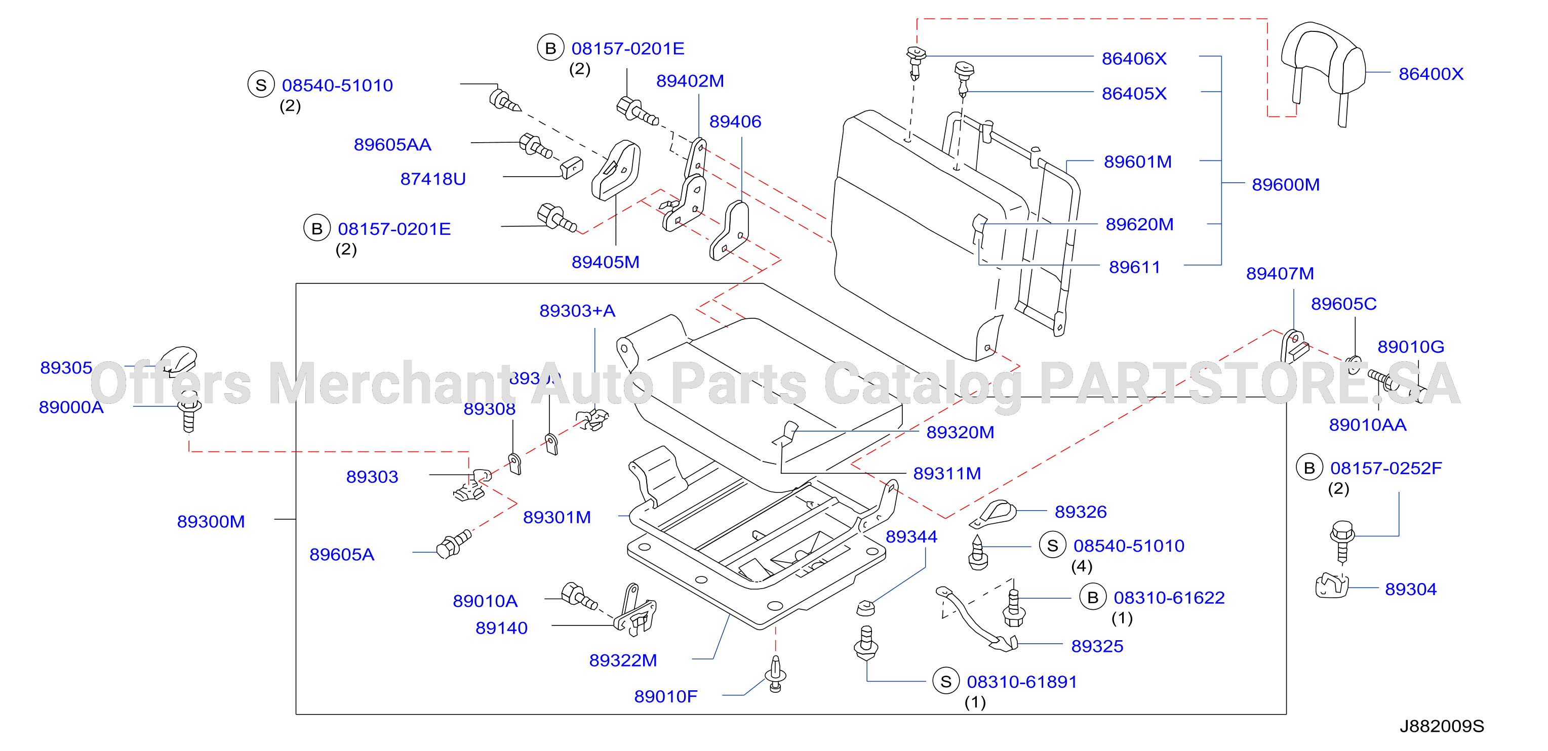 3Rd Seat Bench Type Rh Seat