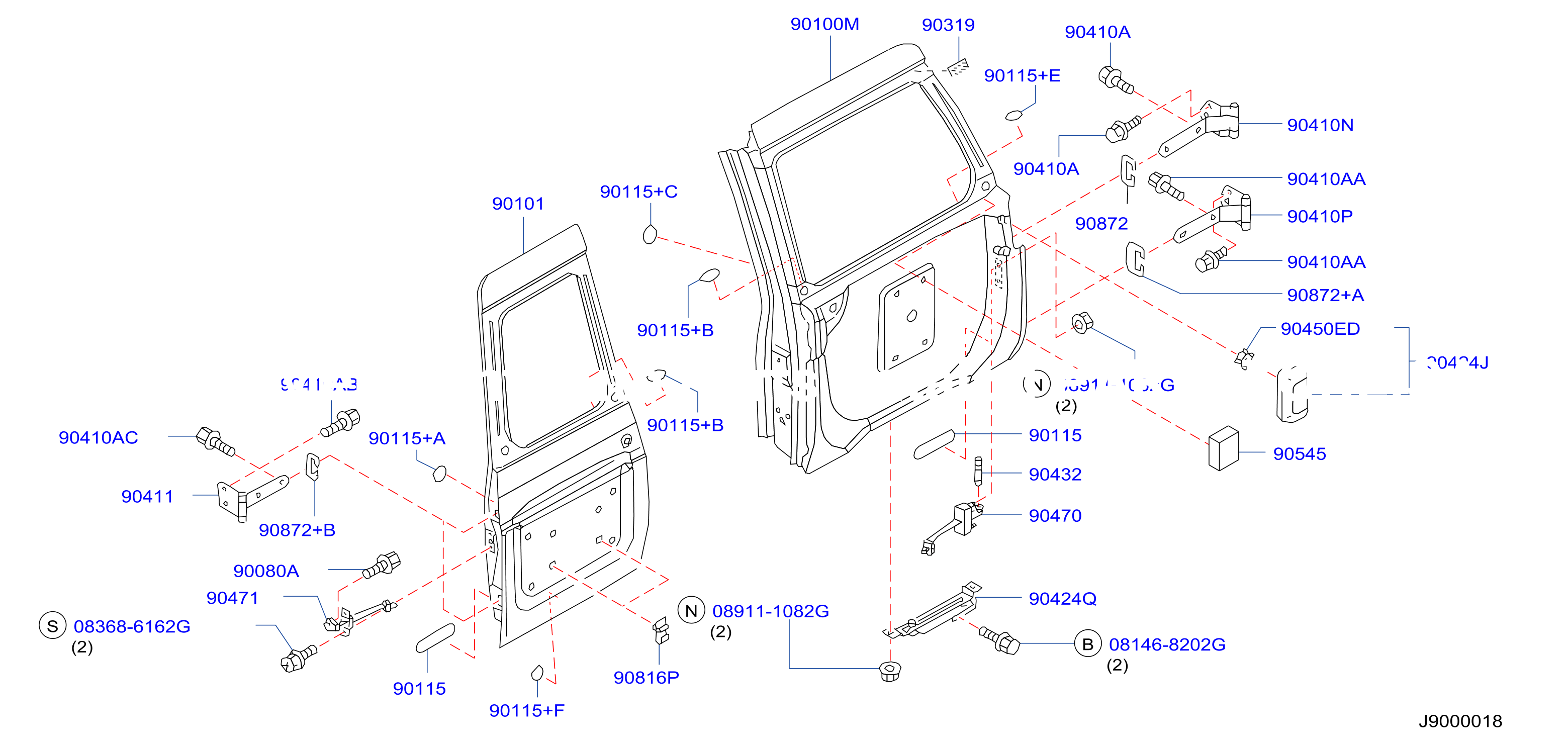 Back Door Panel Fitting Panel Fitting