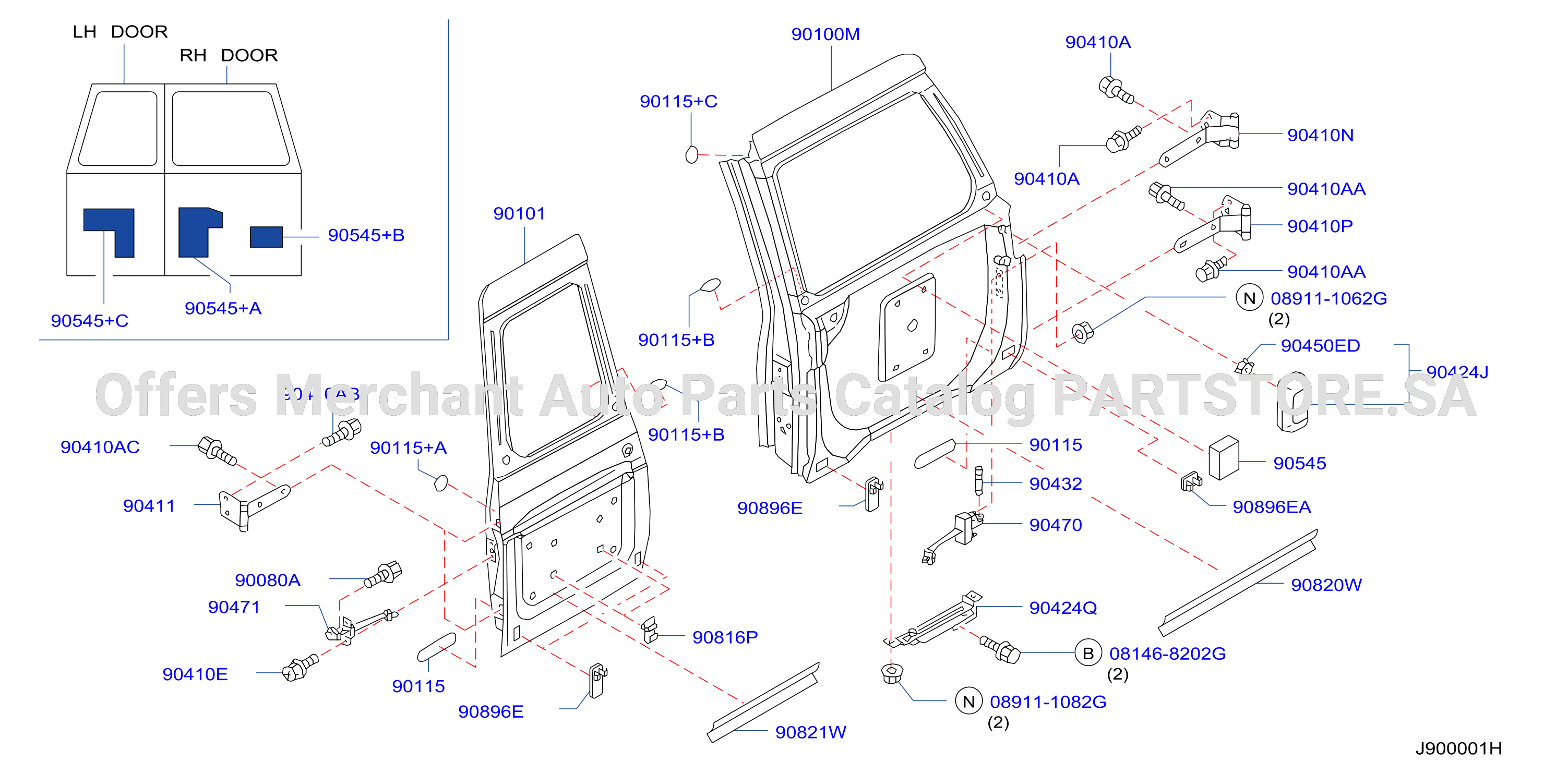 Back Door Panel Fitting Panel Fitting