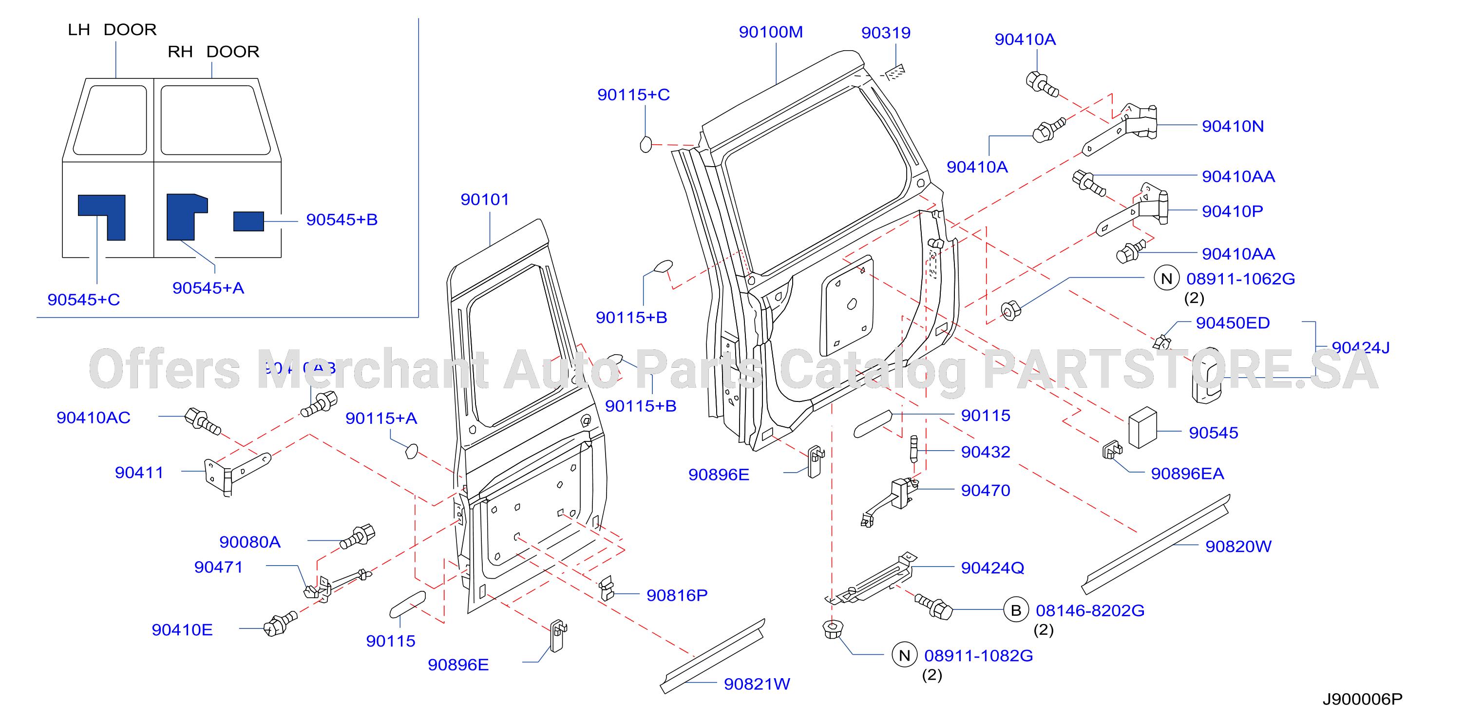 Back Door Panel Fitting Panel Fitting