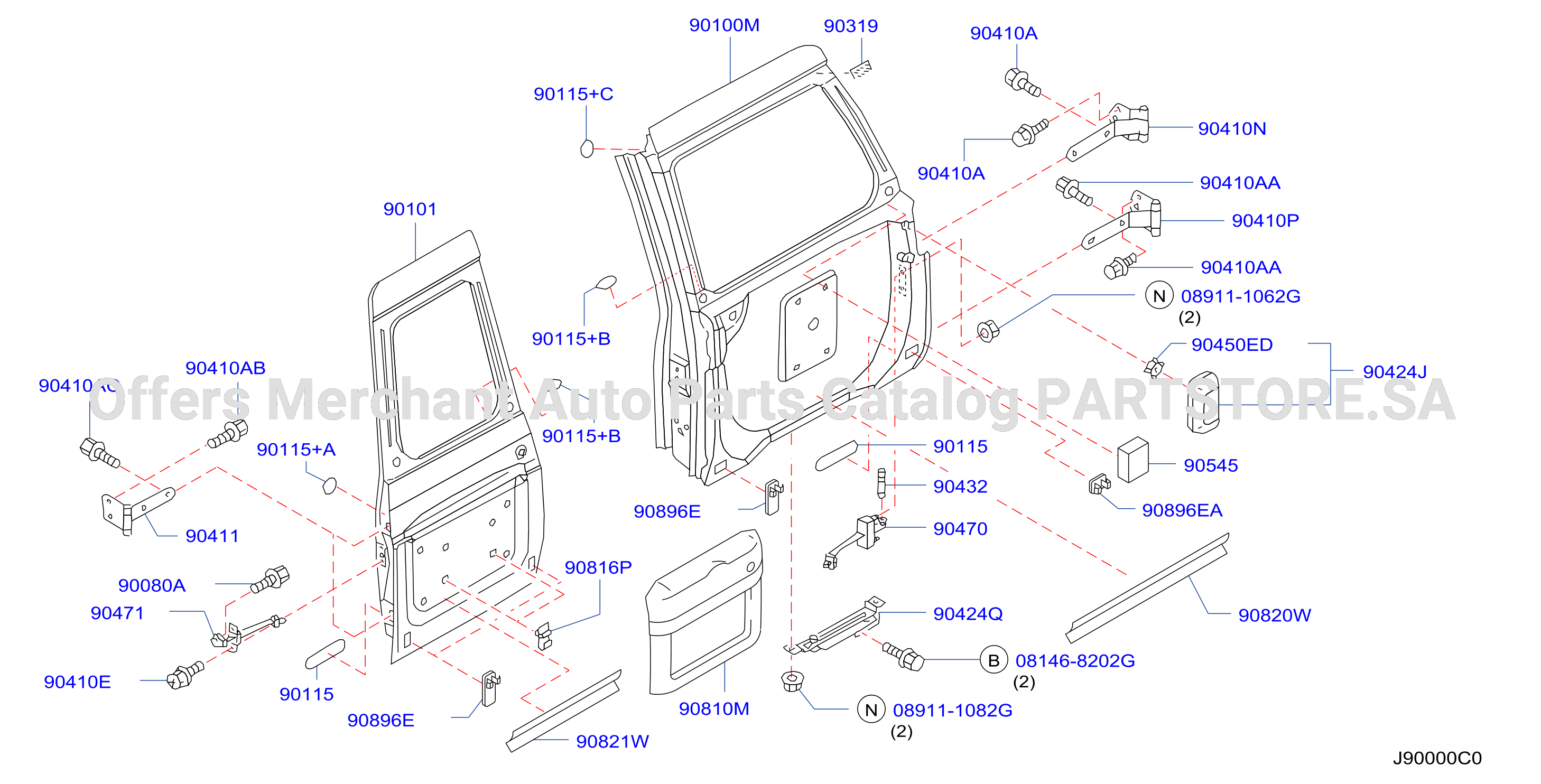Back Door Panel Fitting Panel Fitting