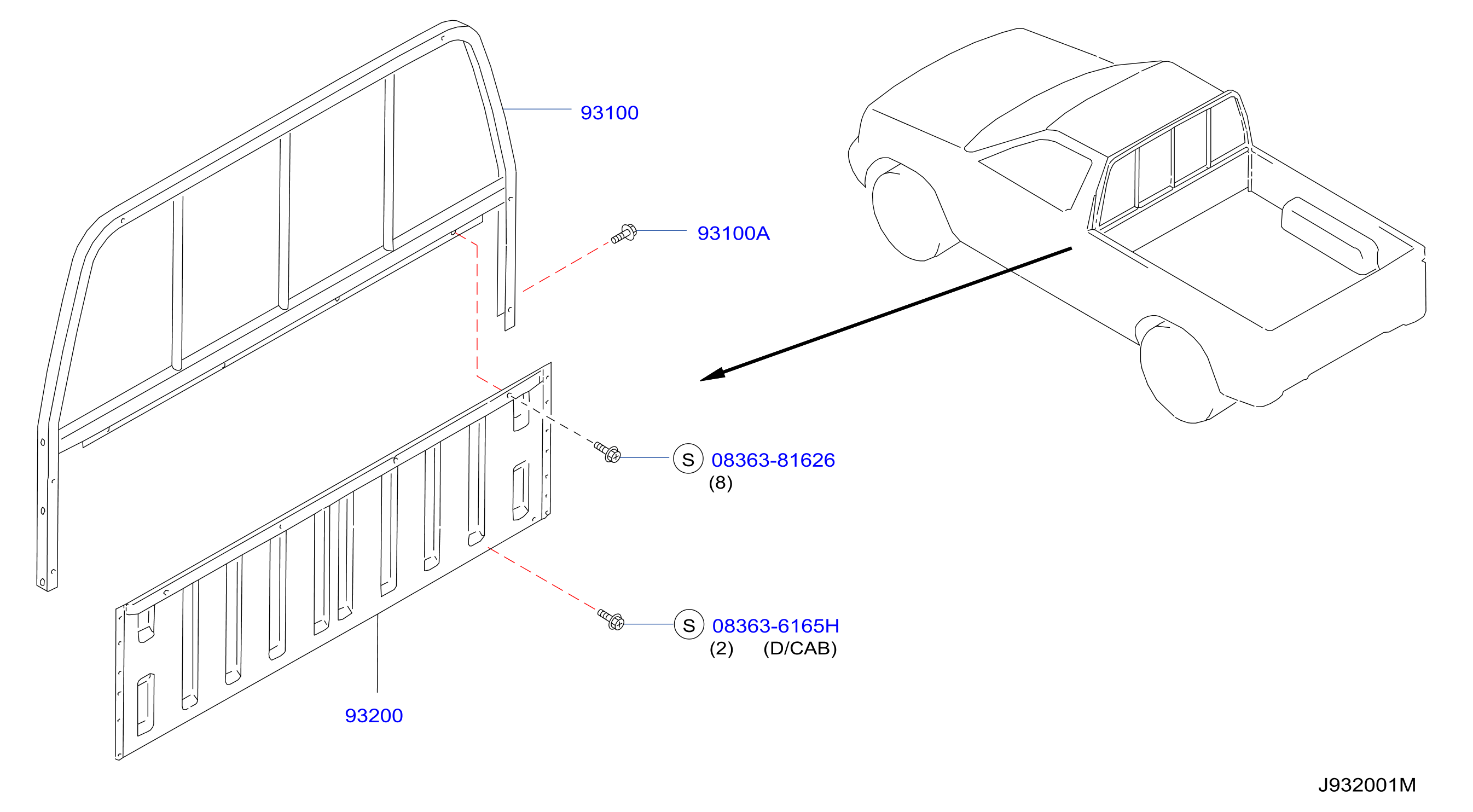 Rear Body Front Panel Guard Frame