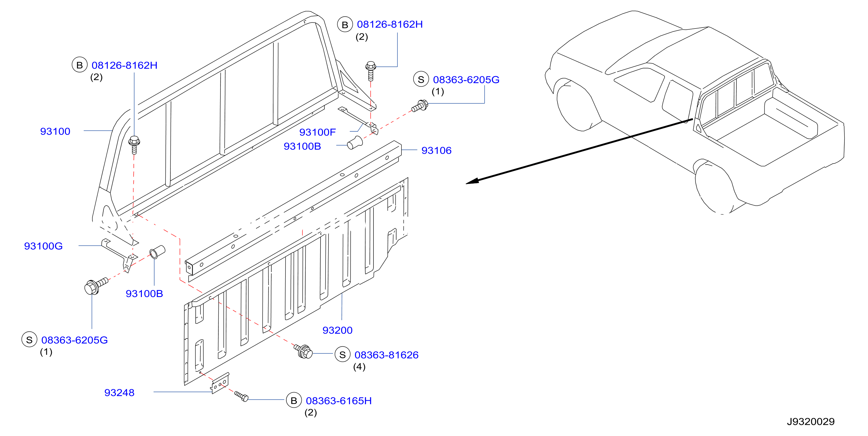Rear Body Front Panel Guard Frame Dc
