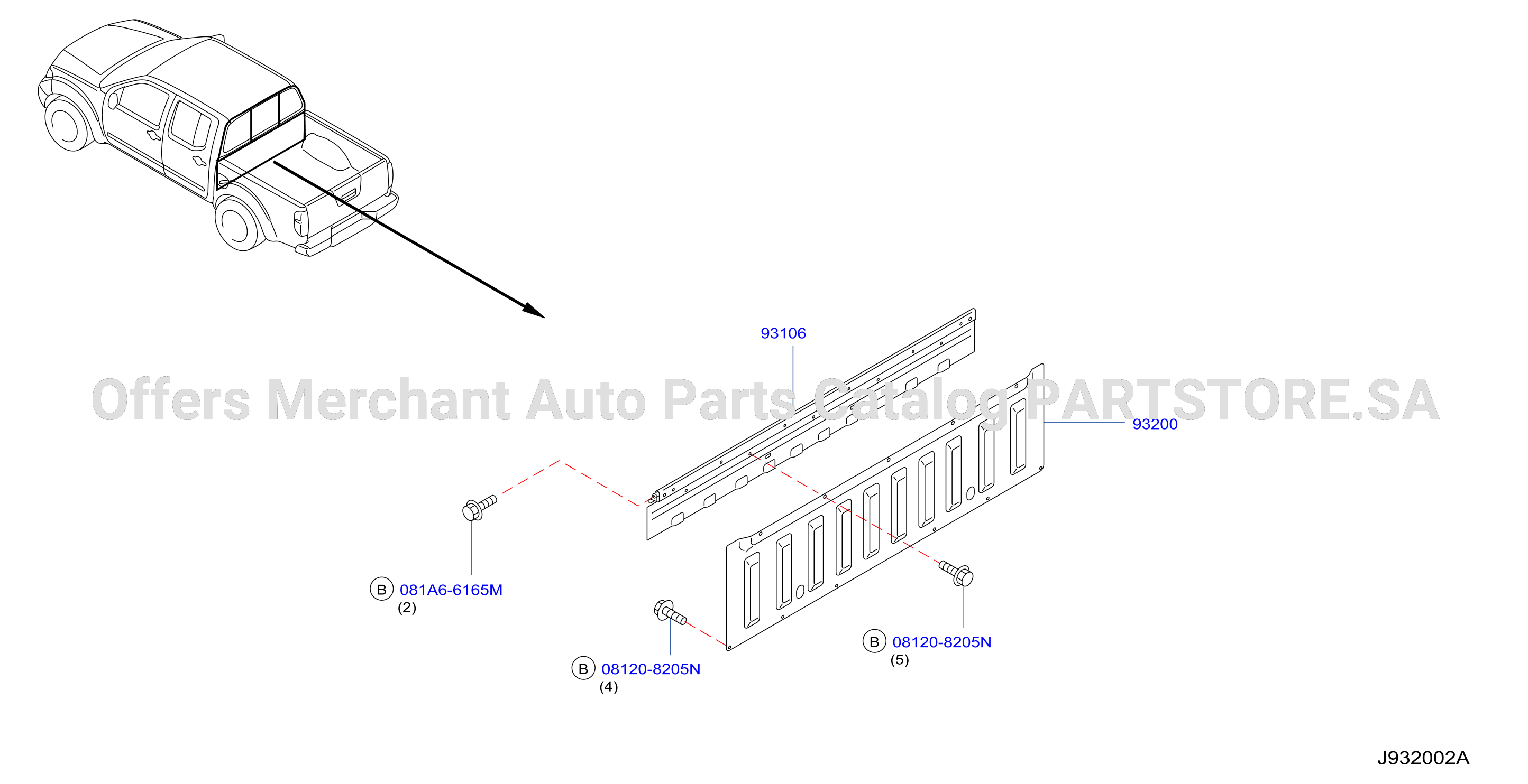 Rear Body Front Panel Guard Frame
