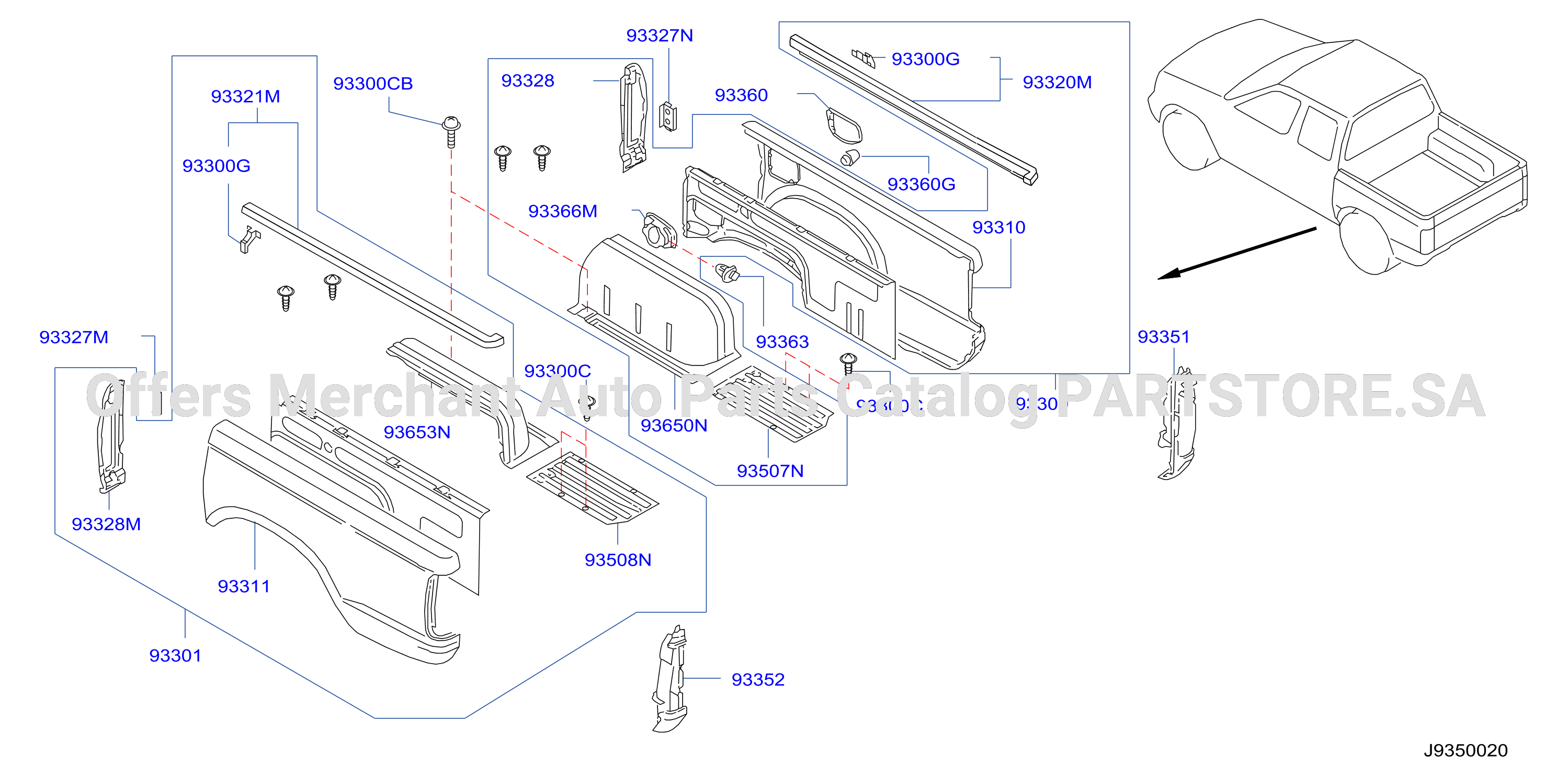 Rear Body Side Gate Fitting Double Cab