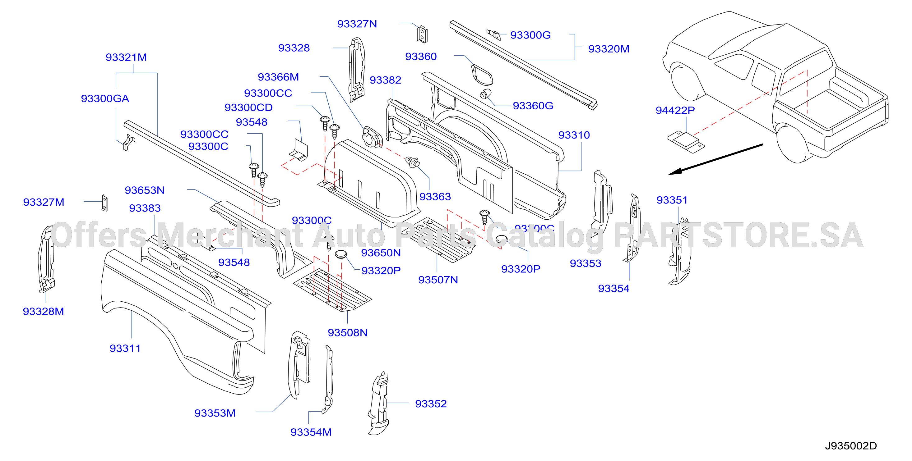 Rear Body Side Gate Fitting