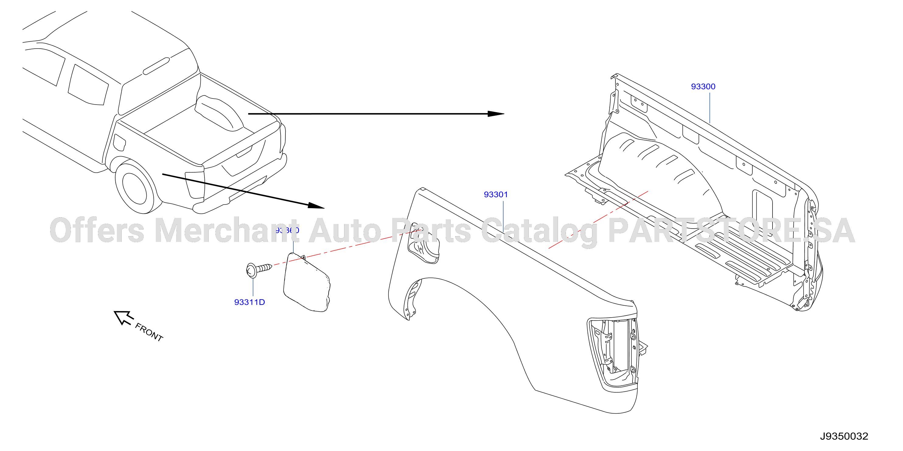 Rear Body Side Gate Fitting D C