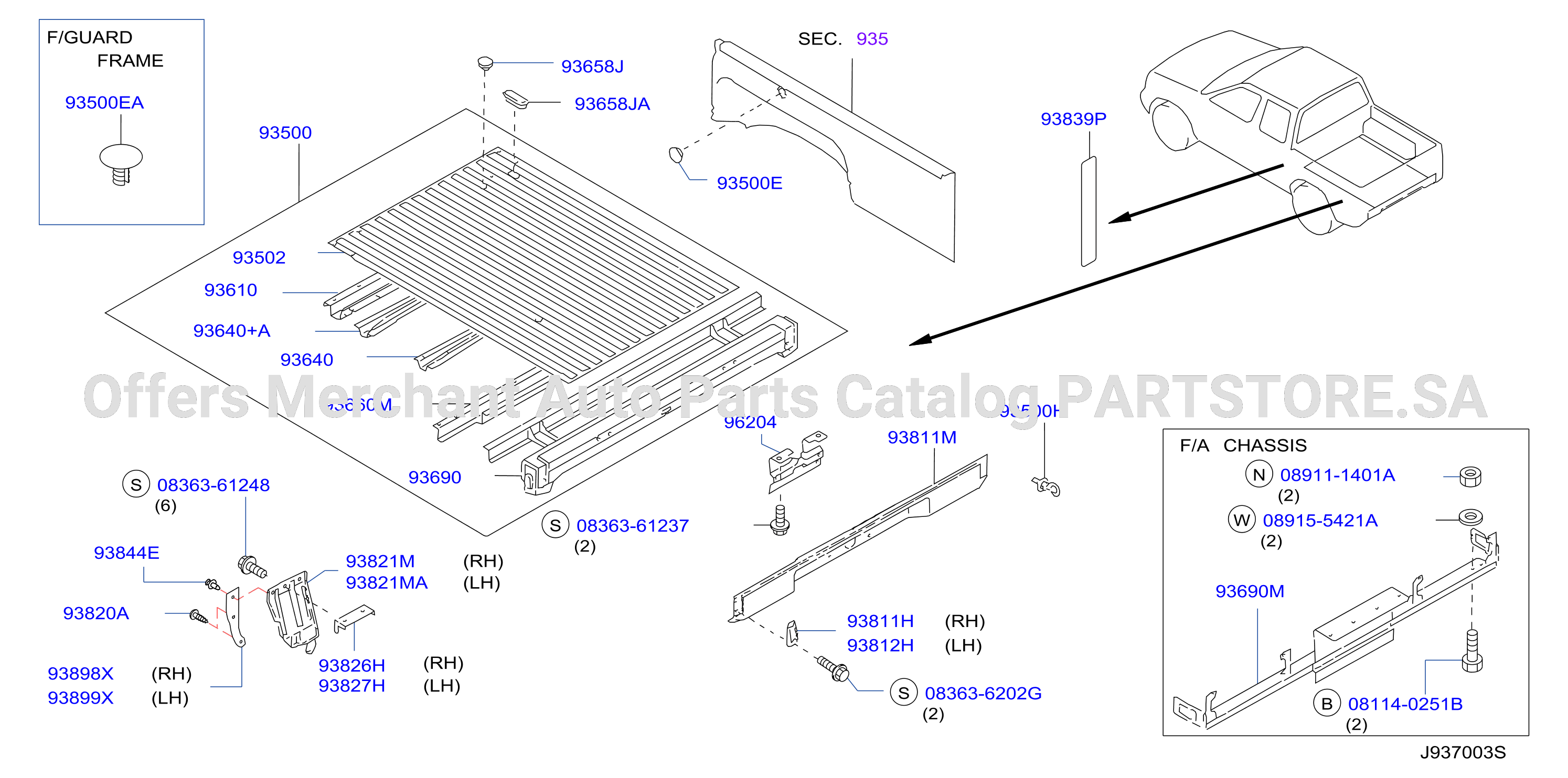 Rear Body Floor Fitting
