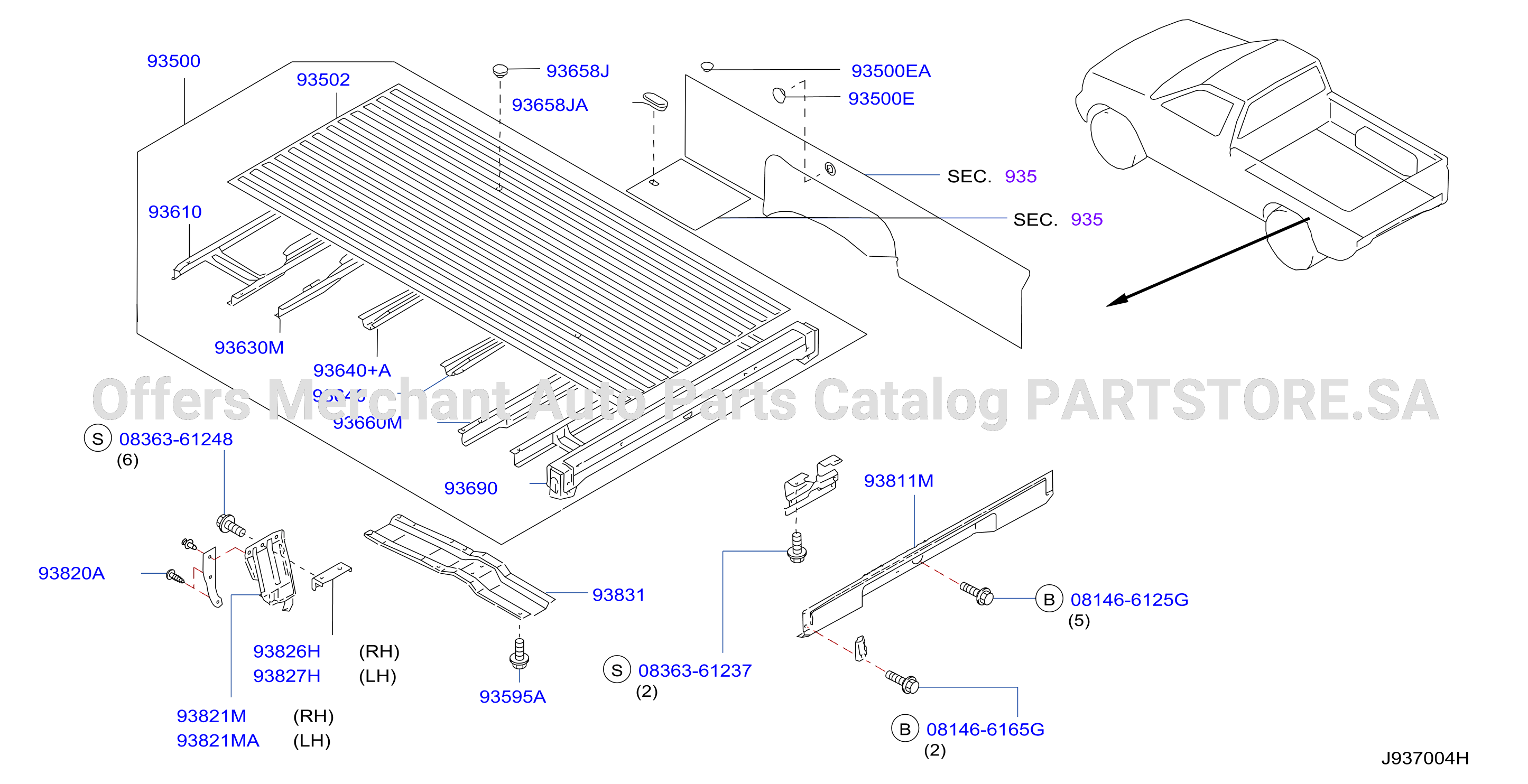 Rear Body Floor Fitting