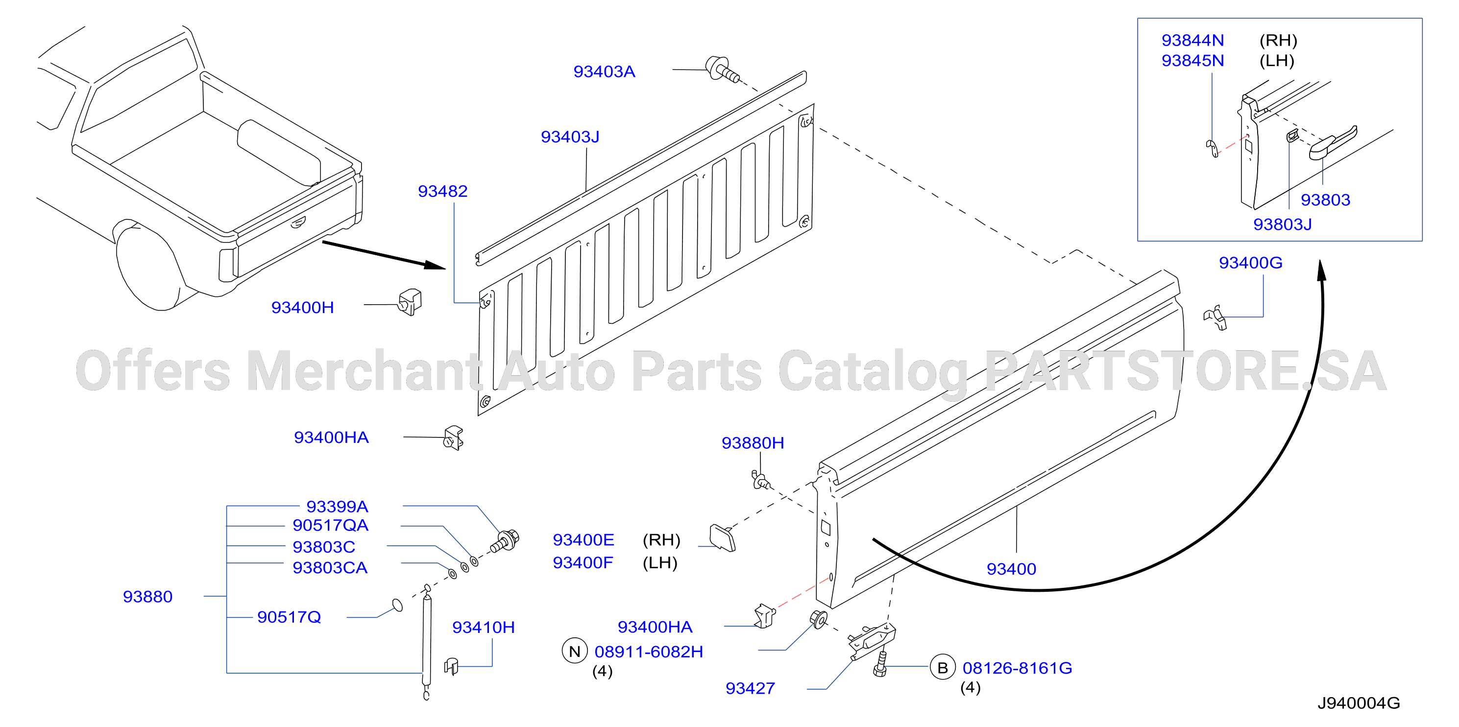 Rear Body Rear Gate Fitting Side Lock