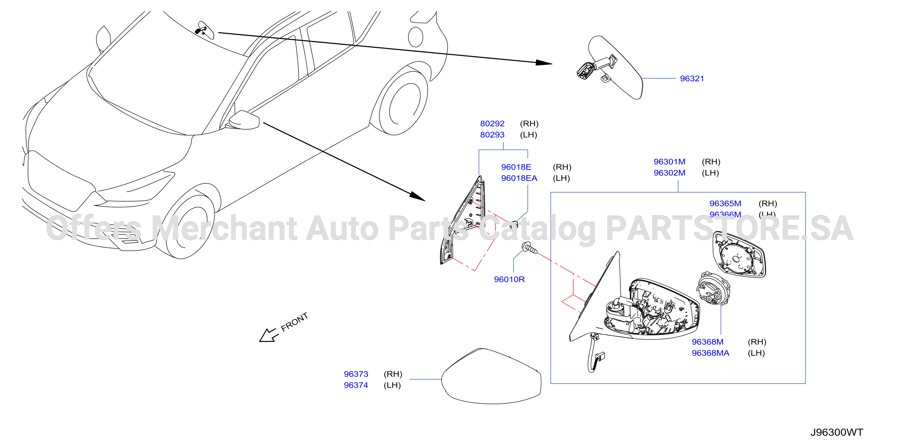 Rear View Mirror Manual Fold