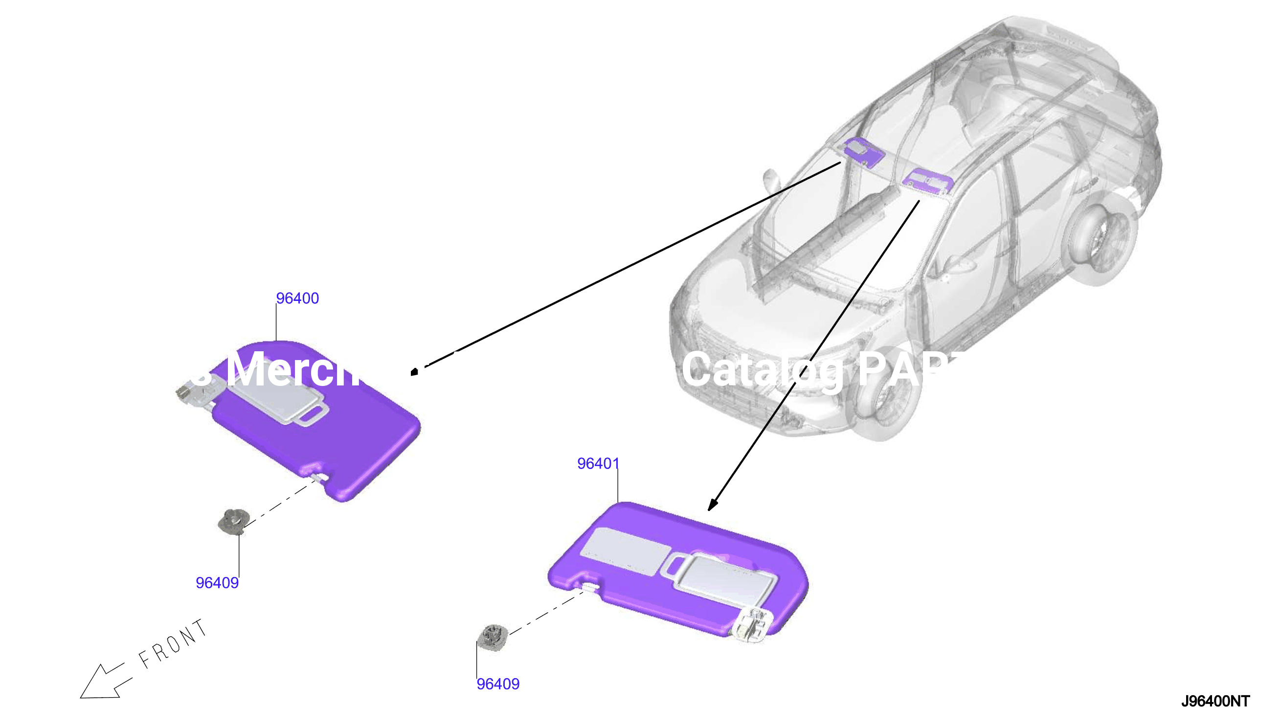 Sunvisor W / O Bolt