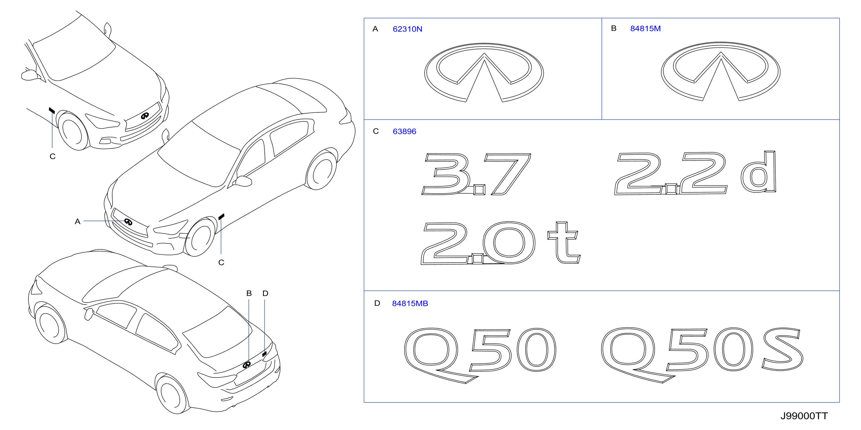 Emblem Name Label Vq37Vhr Diesel Gas