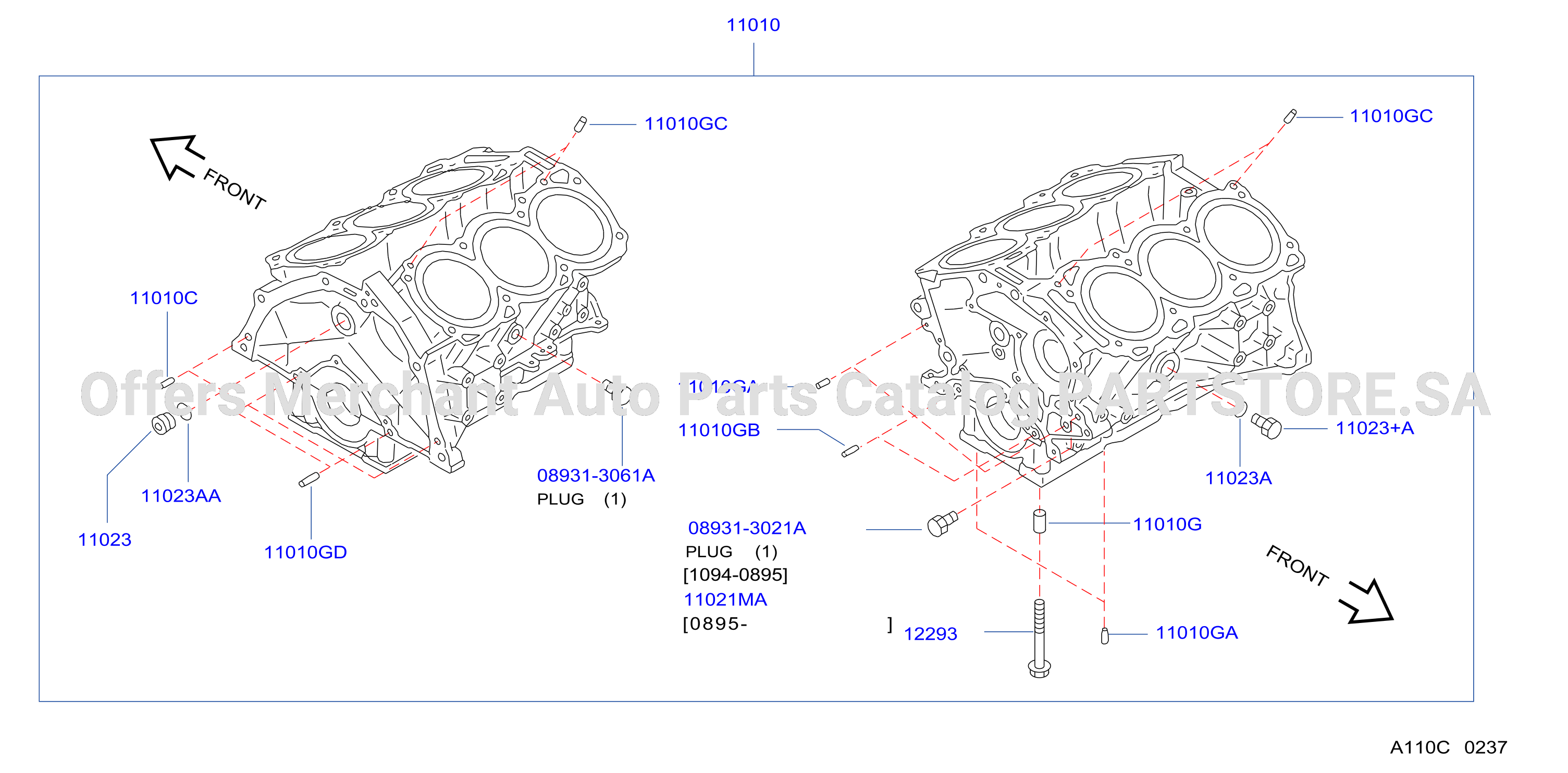 Cylinder Block Oil Pan Component Parts