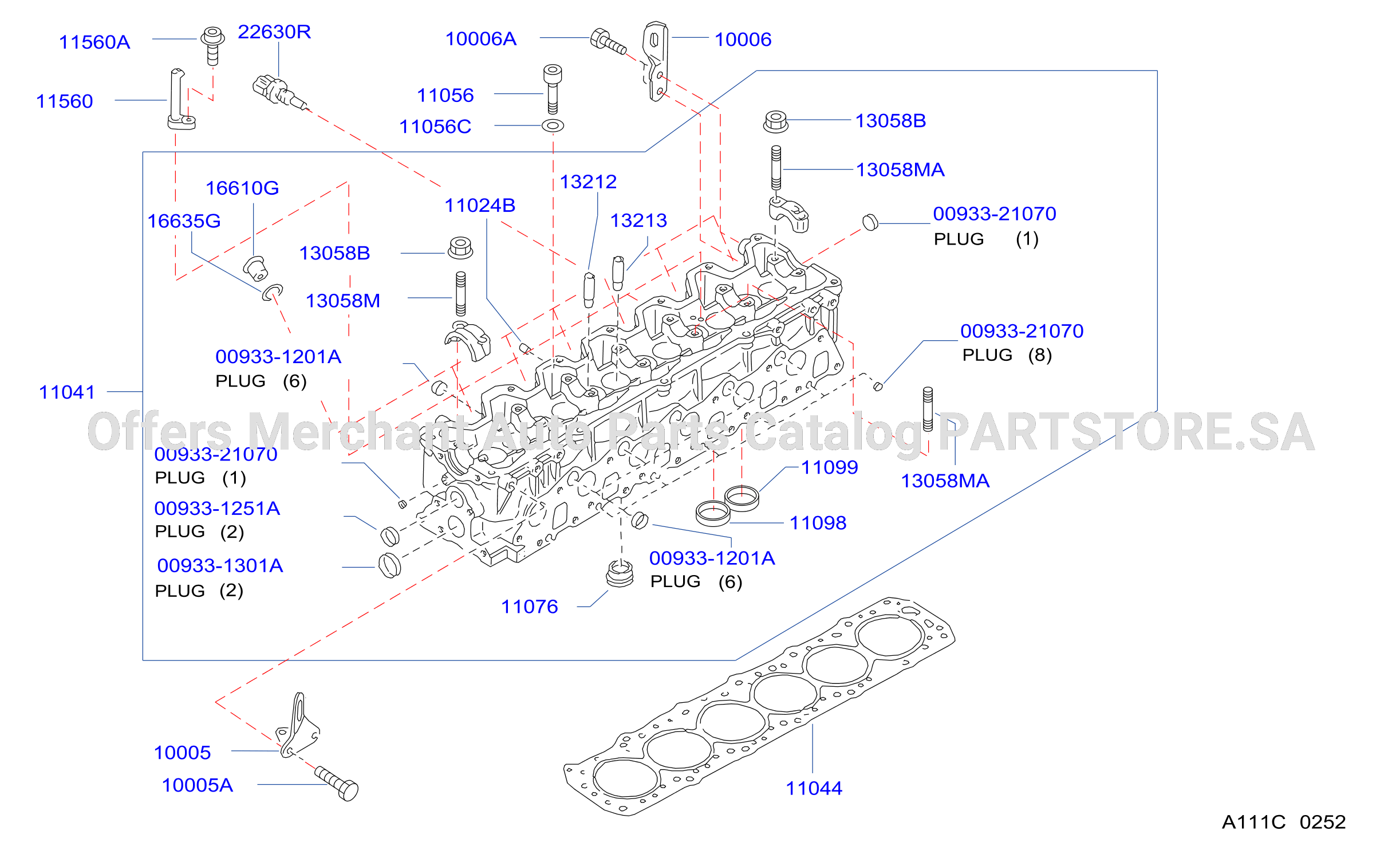 Cylinder Head Rocker Cover Component Parts