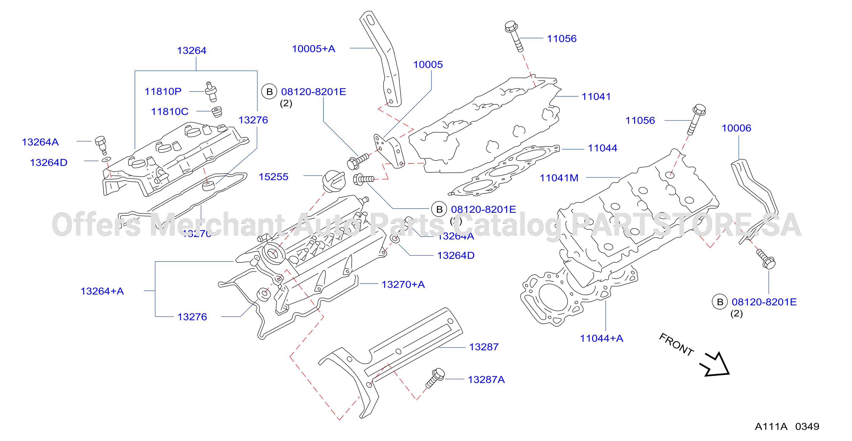 Cylinder Head Rocker Cover Assembly Parts