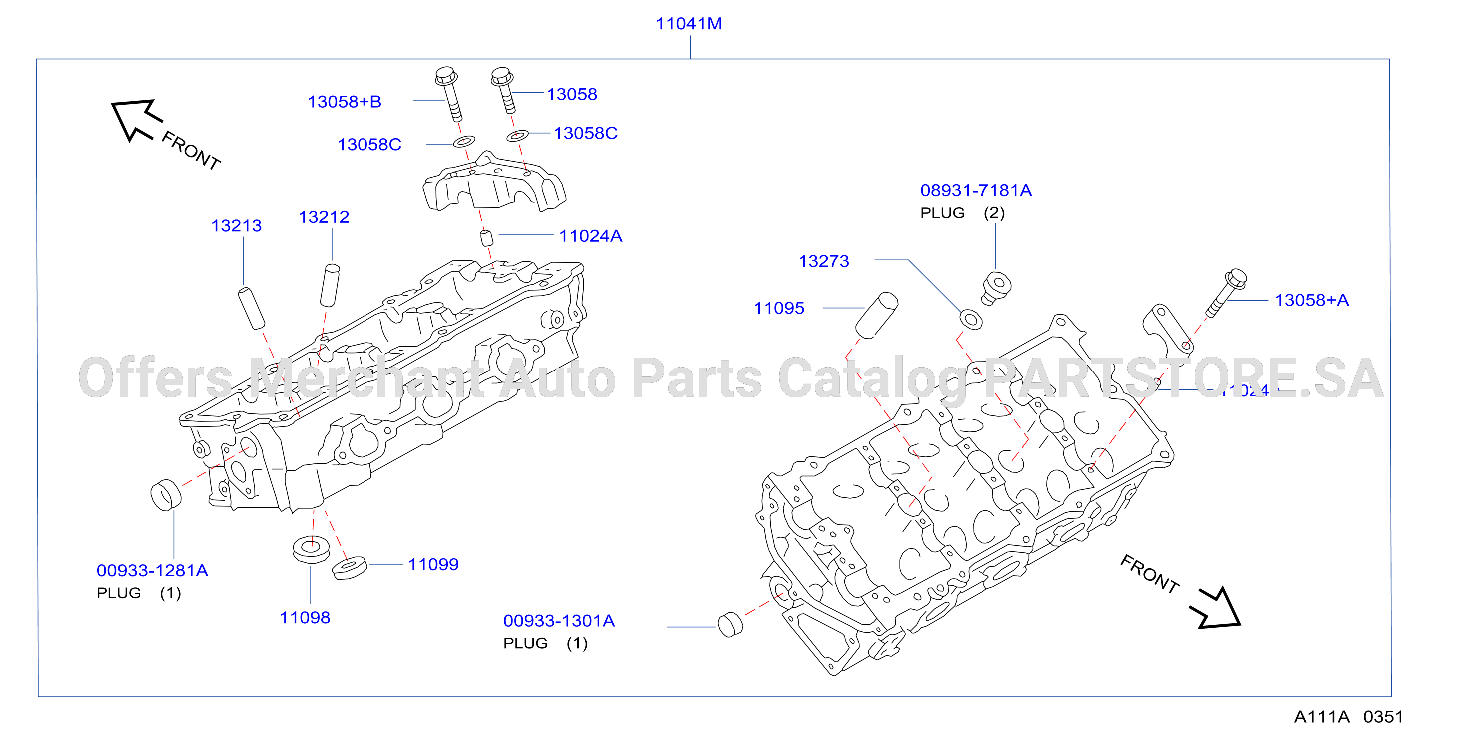 Cylinder Head Rocker Cover Component Parts