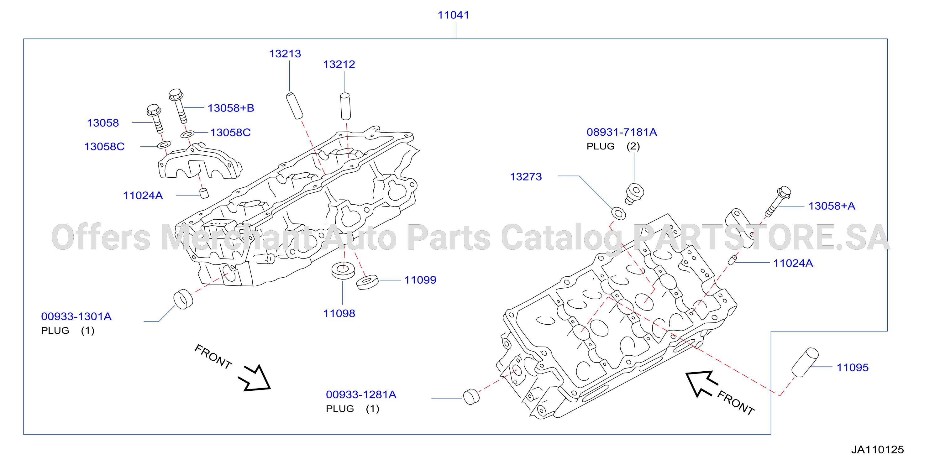 Cylinder Head Rocker Cover Component Parts