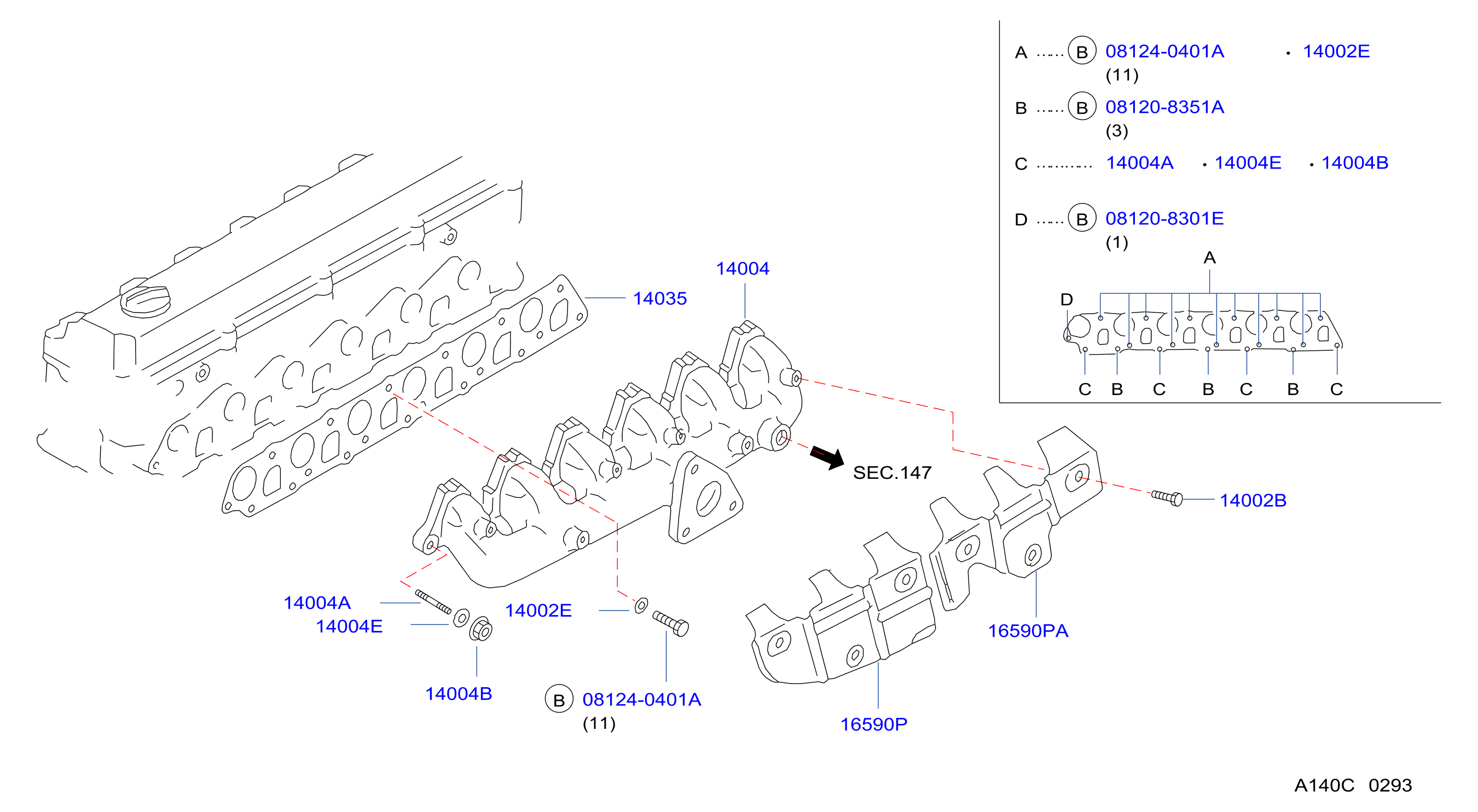 Manifold Exhaust Parts