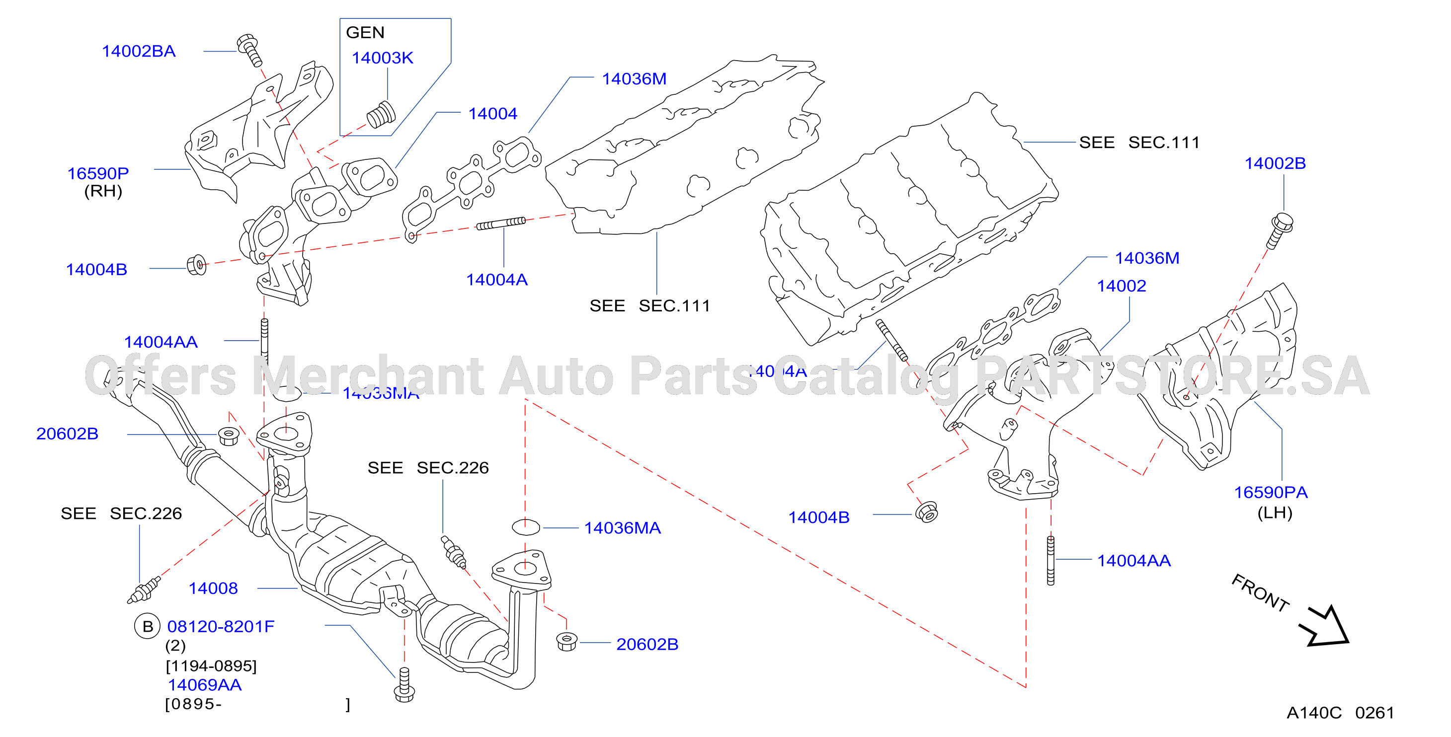 Manifold Exhaust Parts