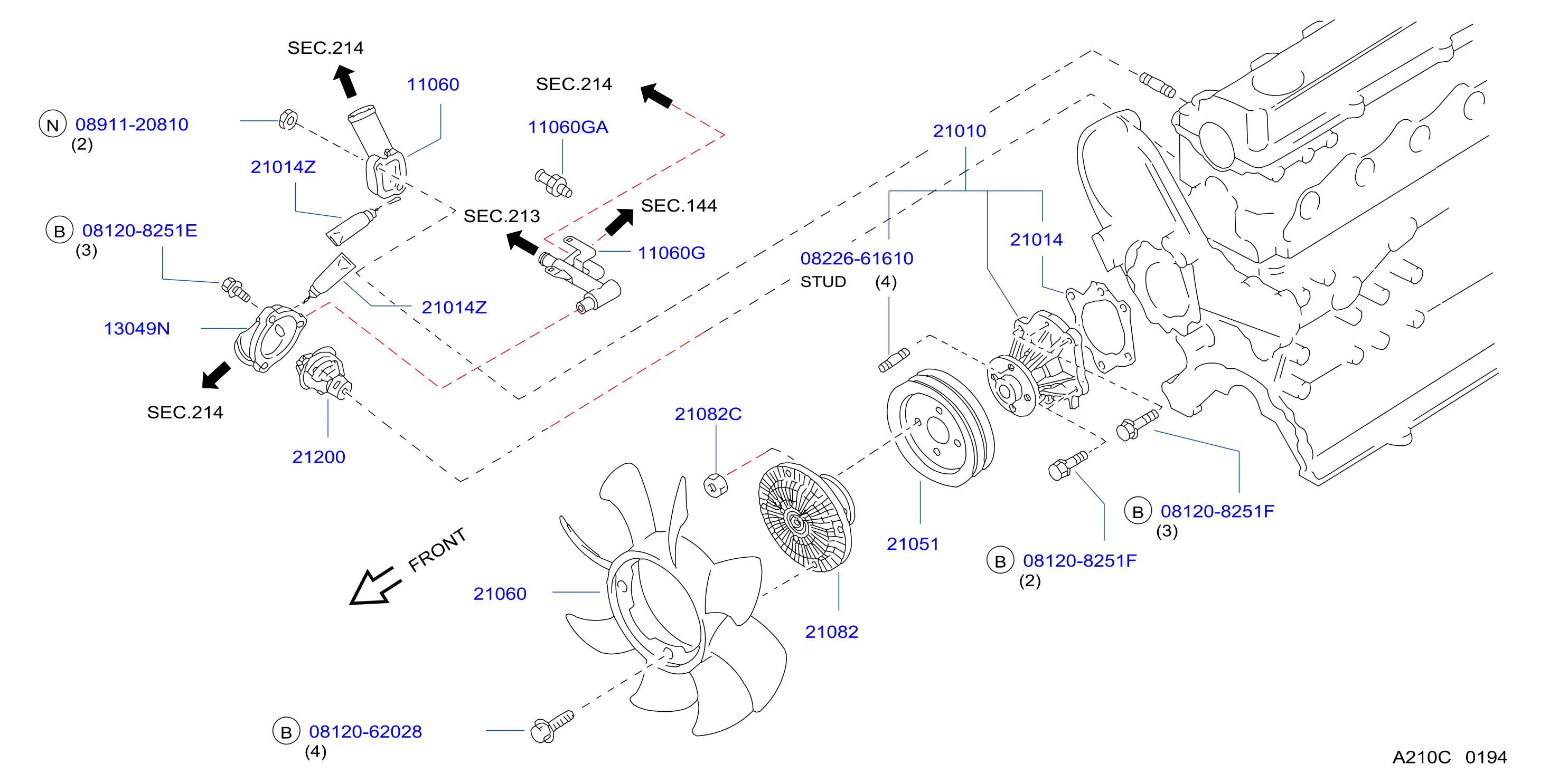 Water Pump Cooling Fan Thermostat