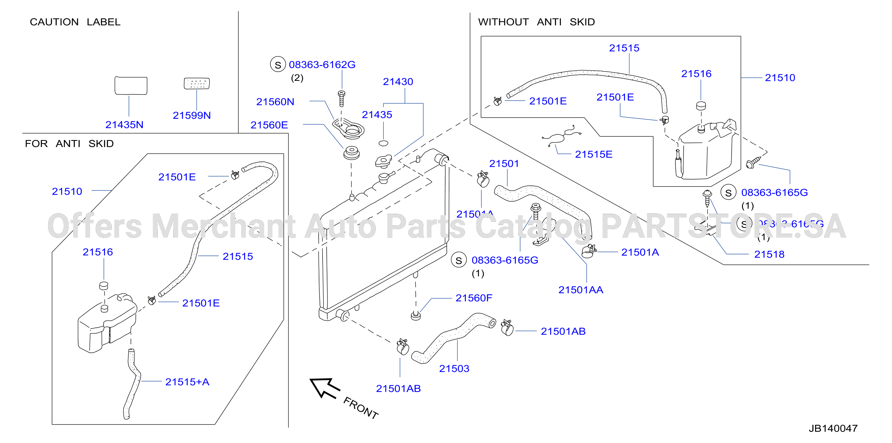 Radiator Shroud Inverter Cooling Hose