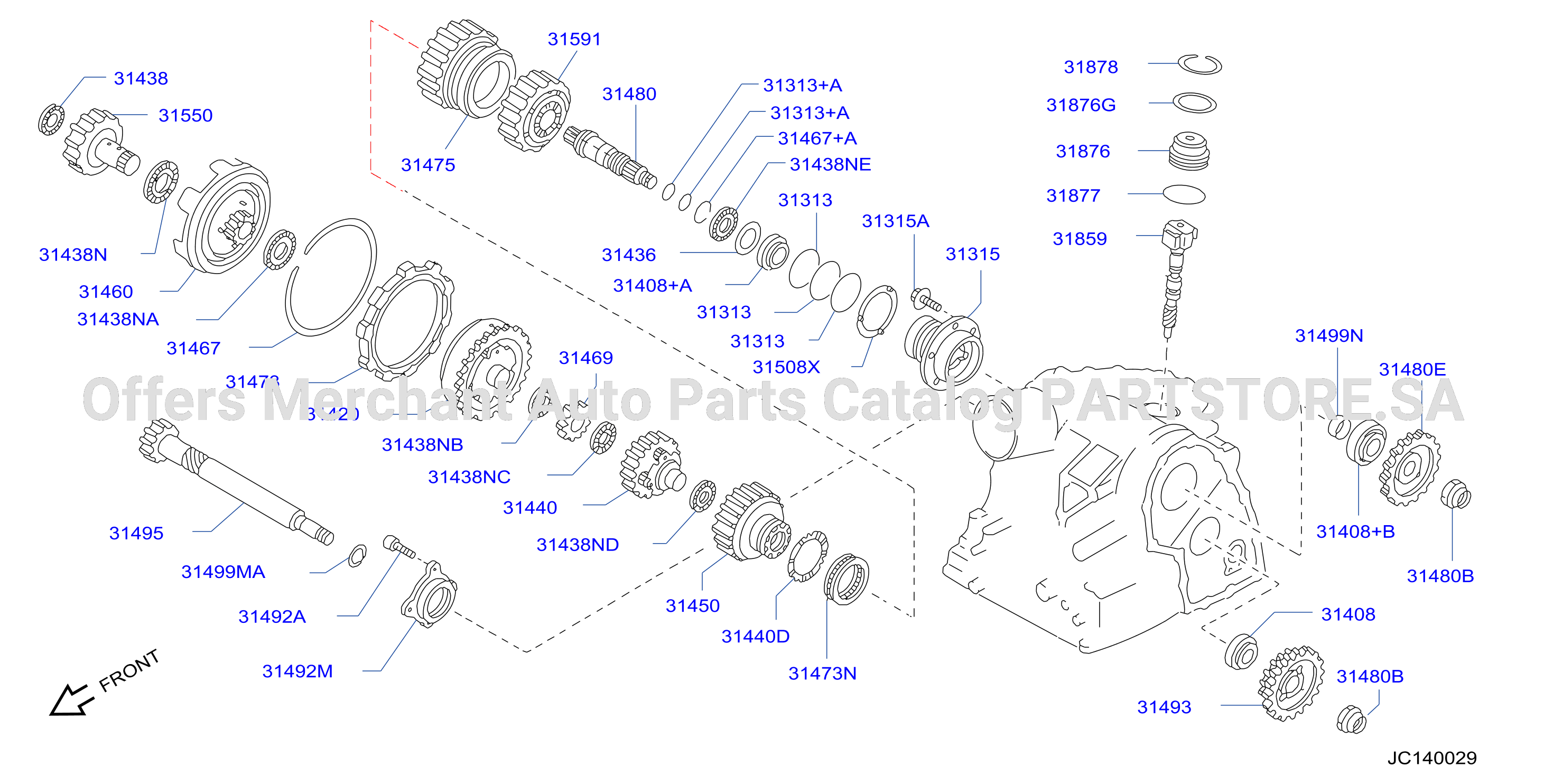 Governor Power Train Planetary Gear Rl4F03A