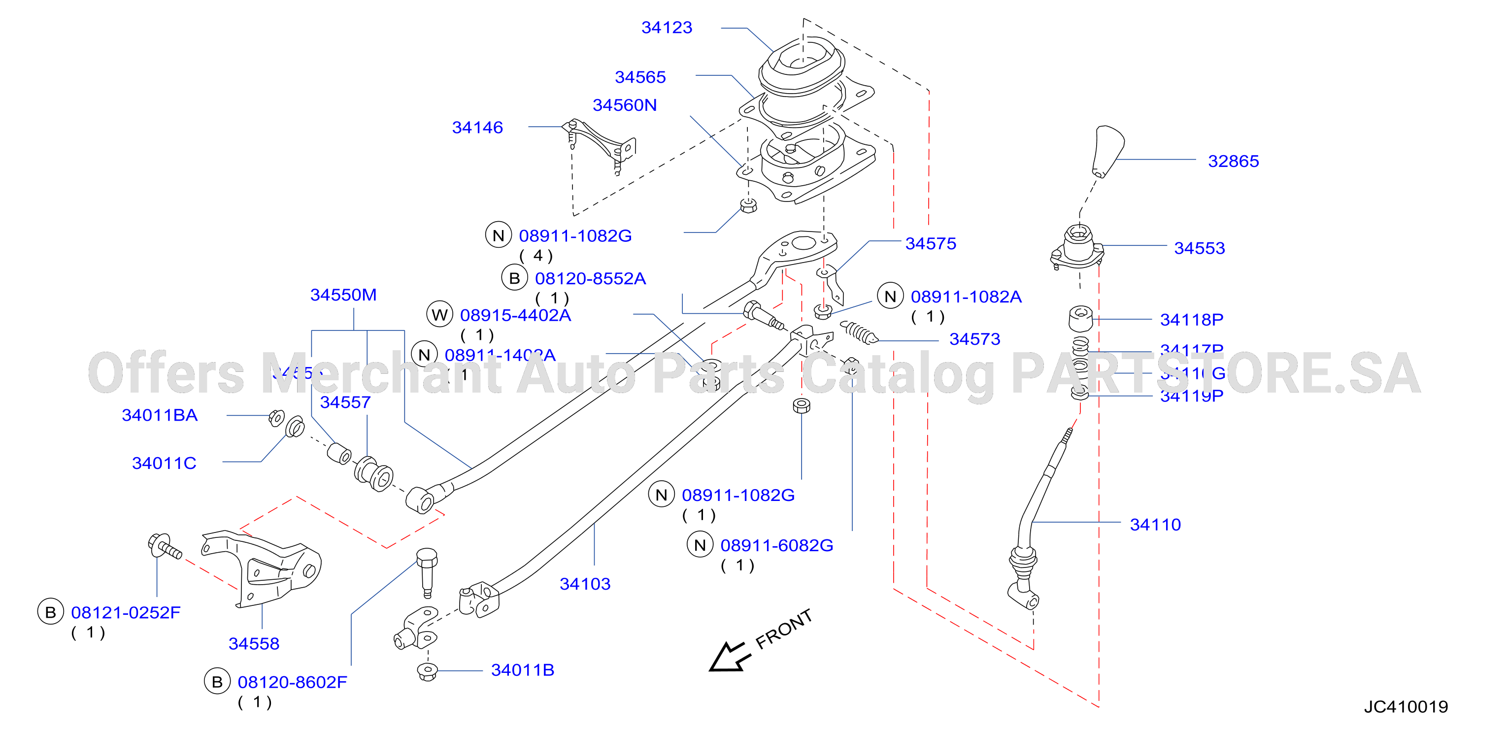 Transmission Control Linkage Rs5F50A