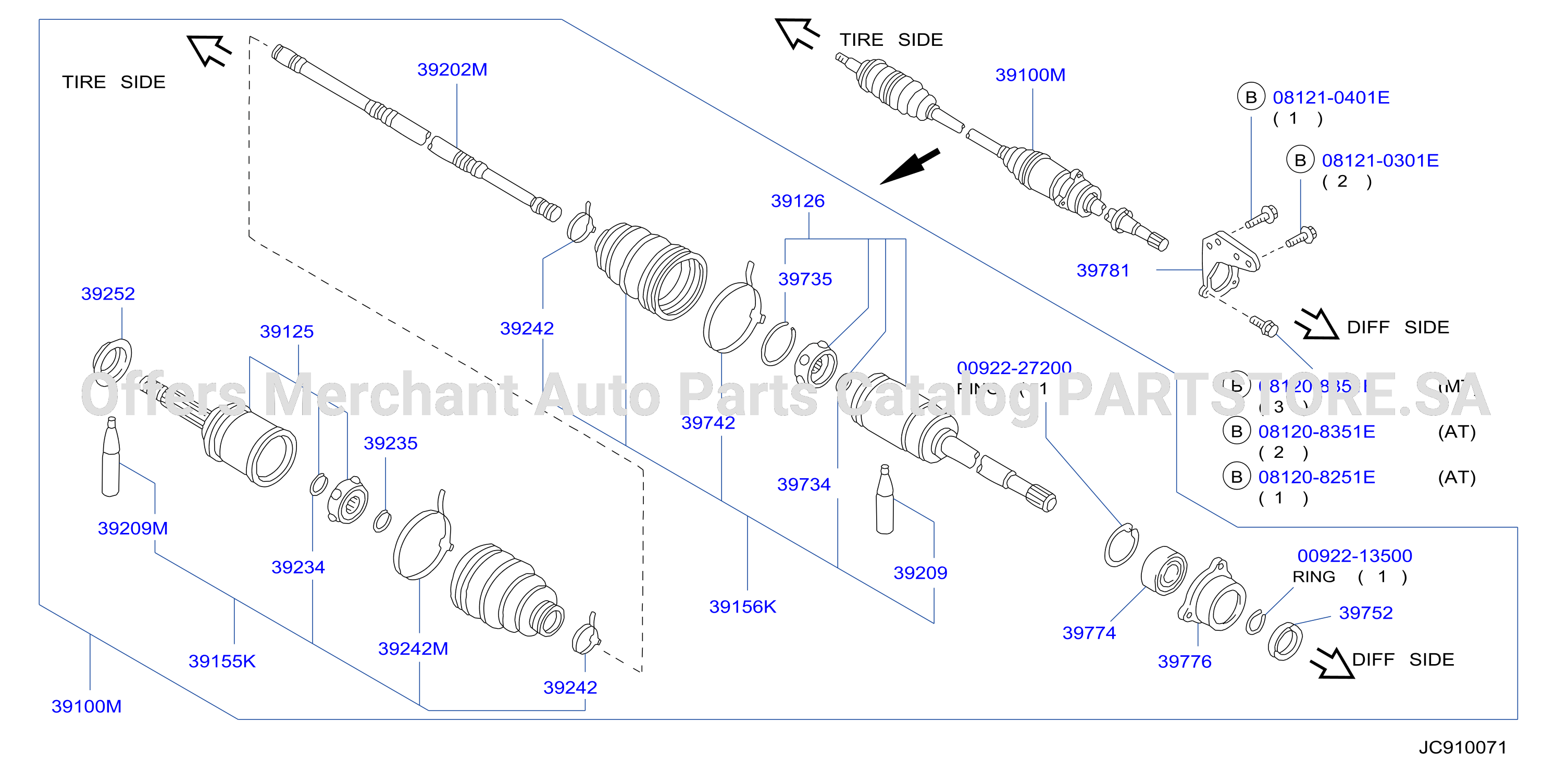 Front Drive Shaft Rh