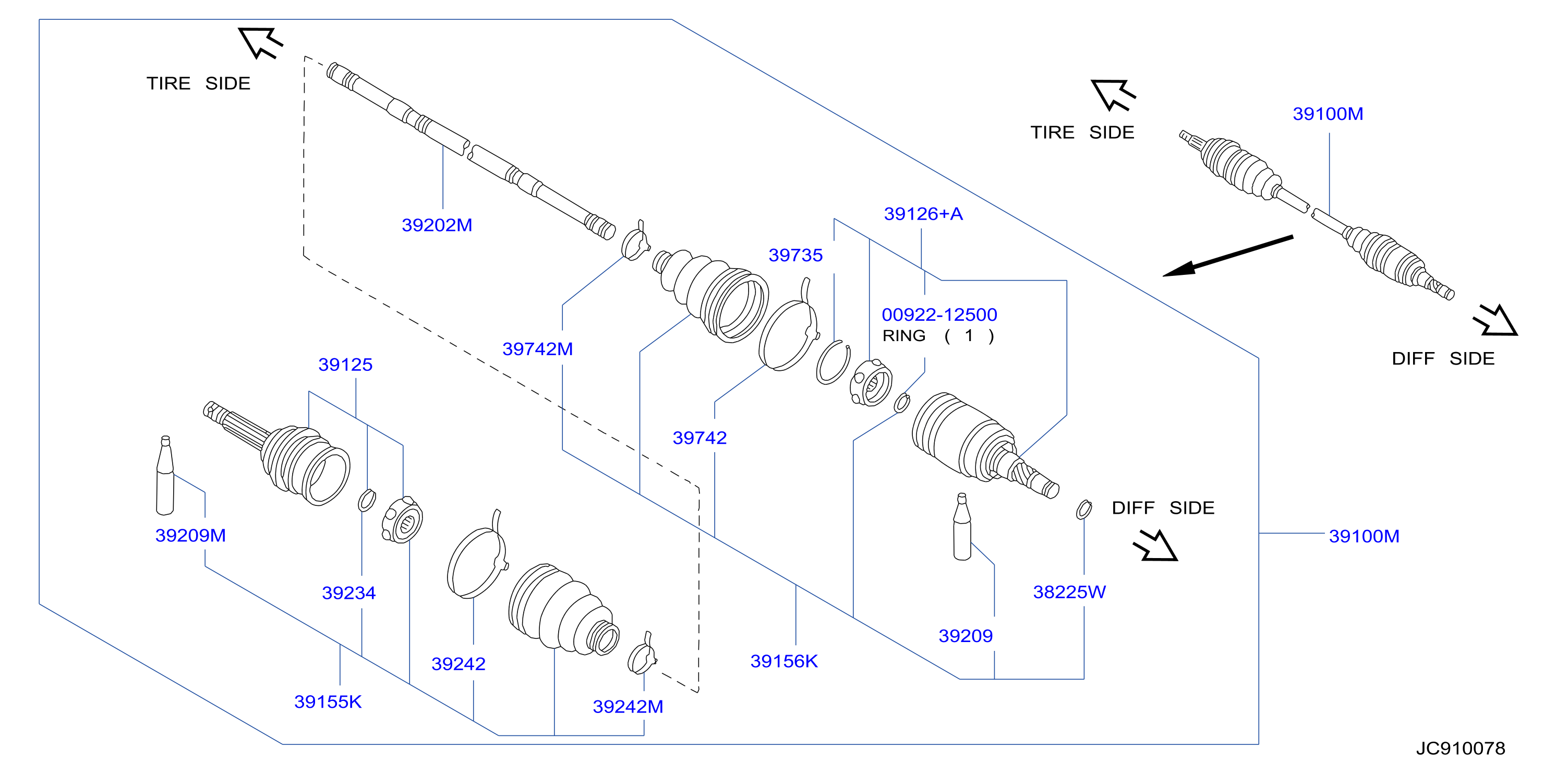 Front Drive Shaft Rh