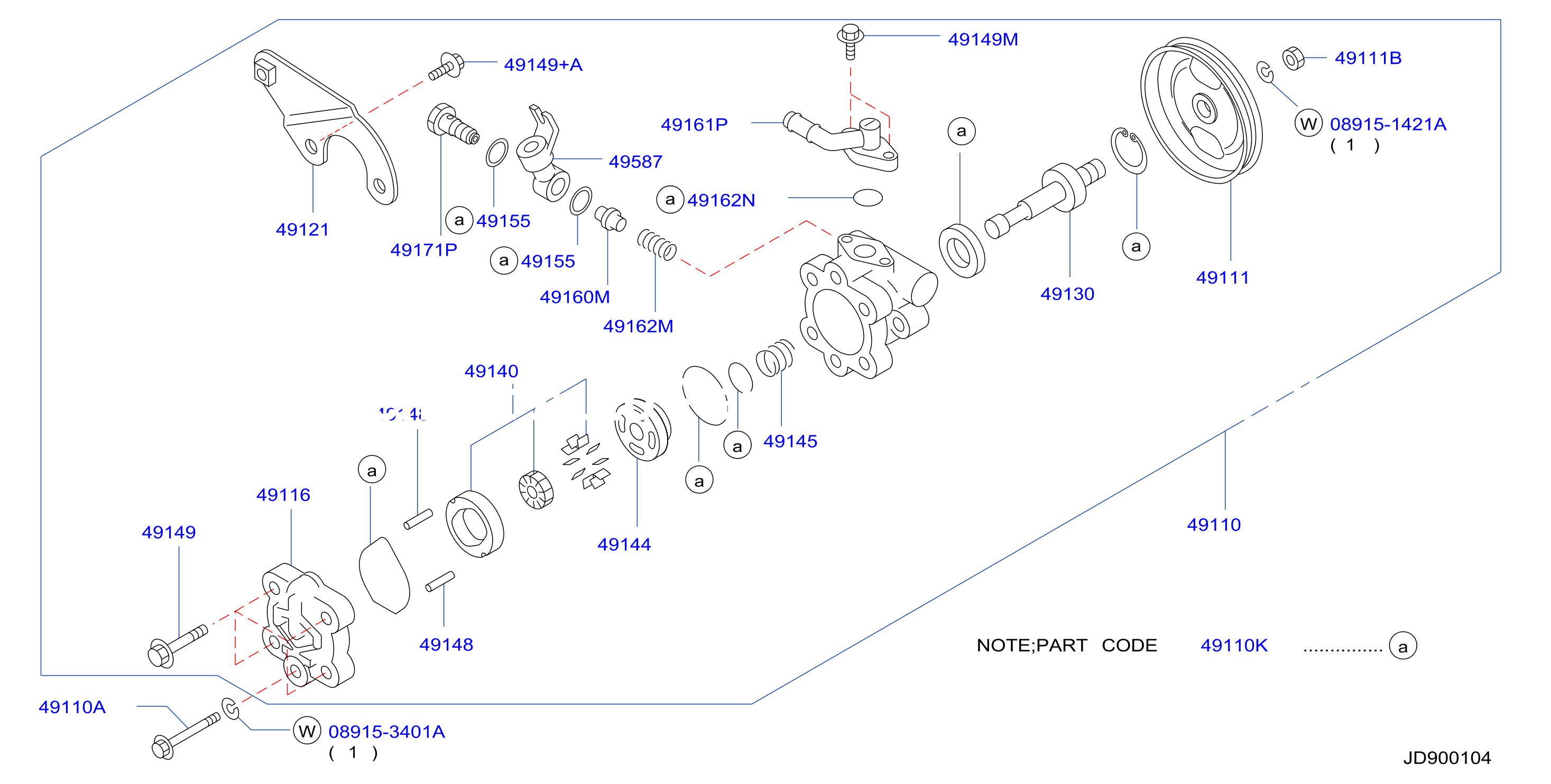 Power Steering Pump F / Active Damper Susp